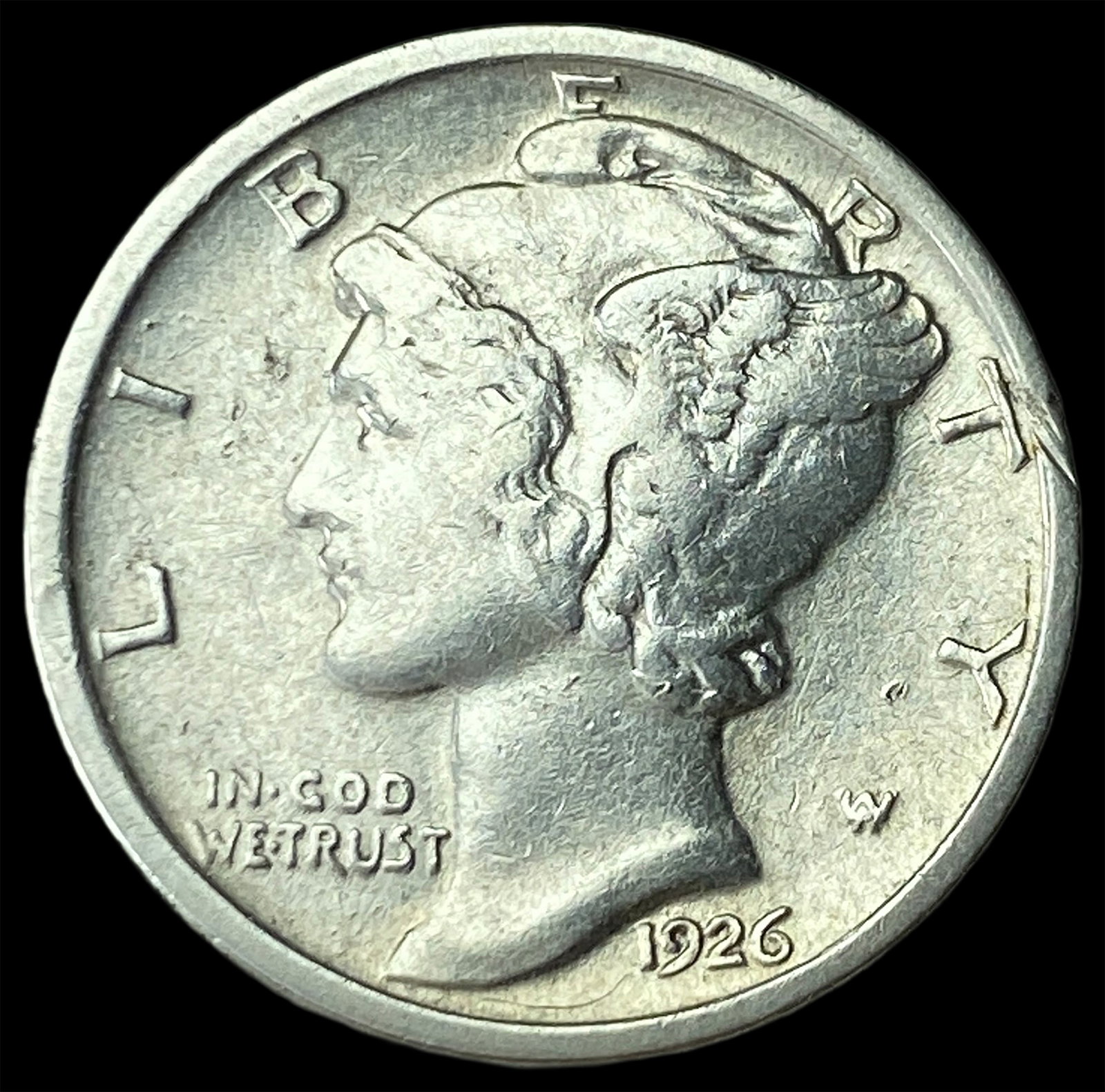 1926-D Silver Mercury Dime CHOICE AU: 1926-D Silver Mercury Dime CHOICE AU