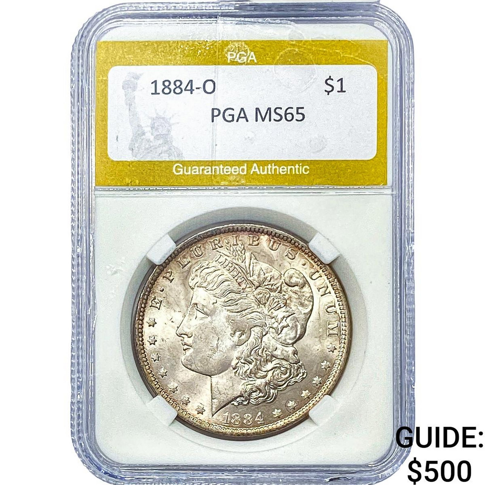 1884-O Morgan Silver Dollar PGA MS65: 1884-O Morgan Silver Dollar PGA MS65