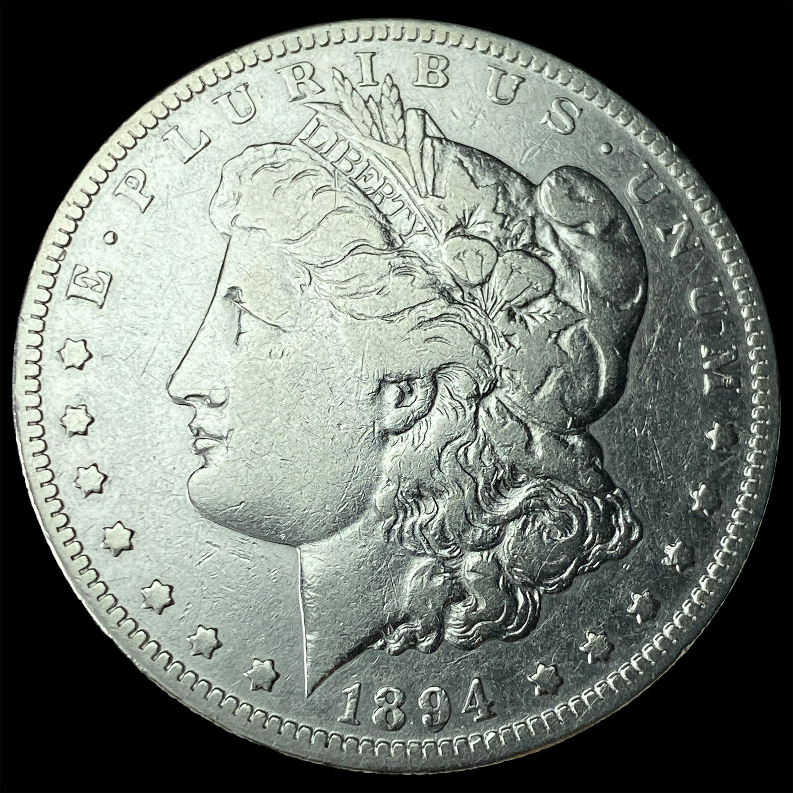 1894-S Silver Morgan Dollar NEARLY UNCIRCULATED: 1894-S Silver Morgan Dollar NEARLY UNCIRCULATED