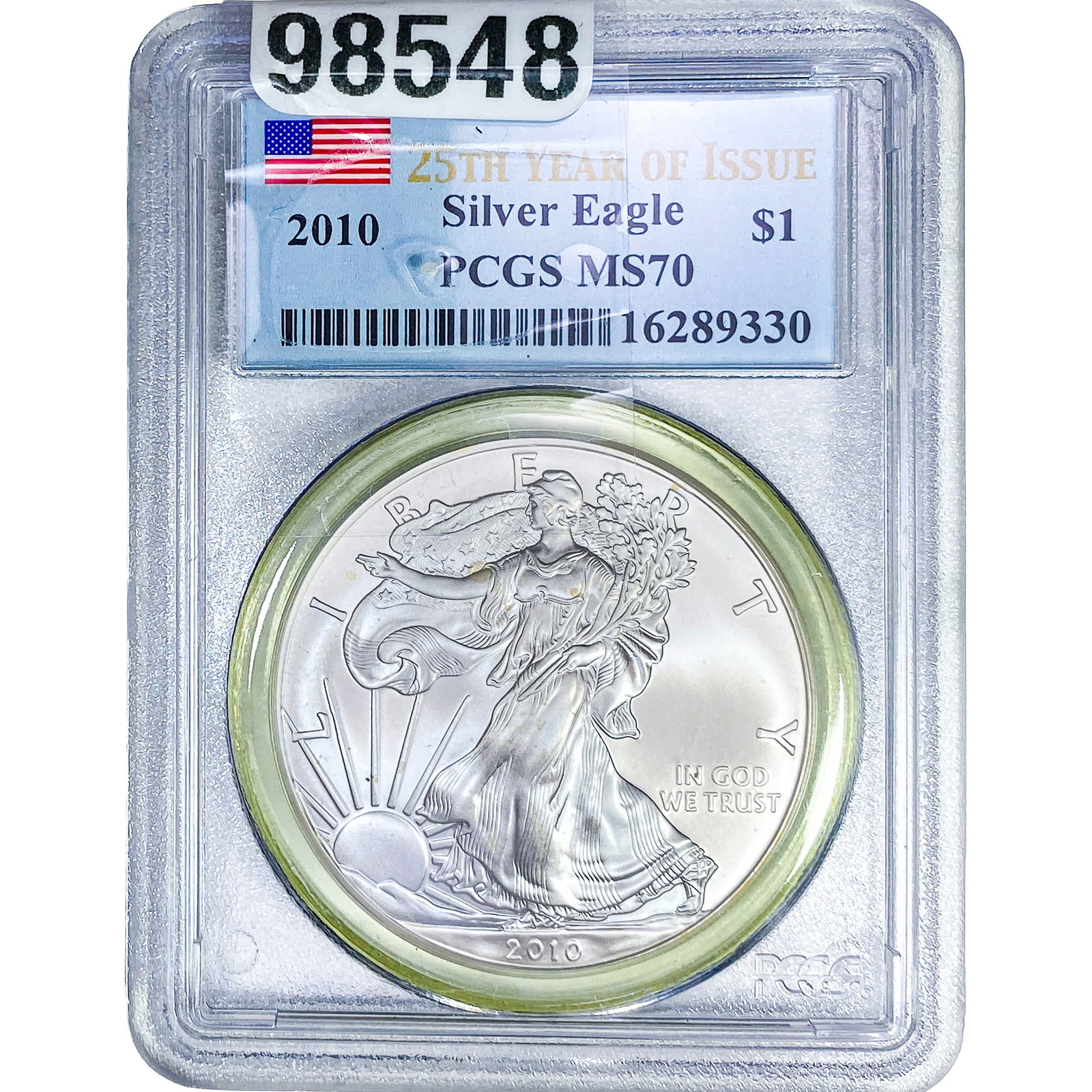 2010 Silver Eagle PCGS MS70