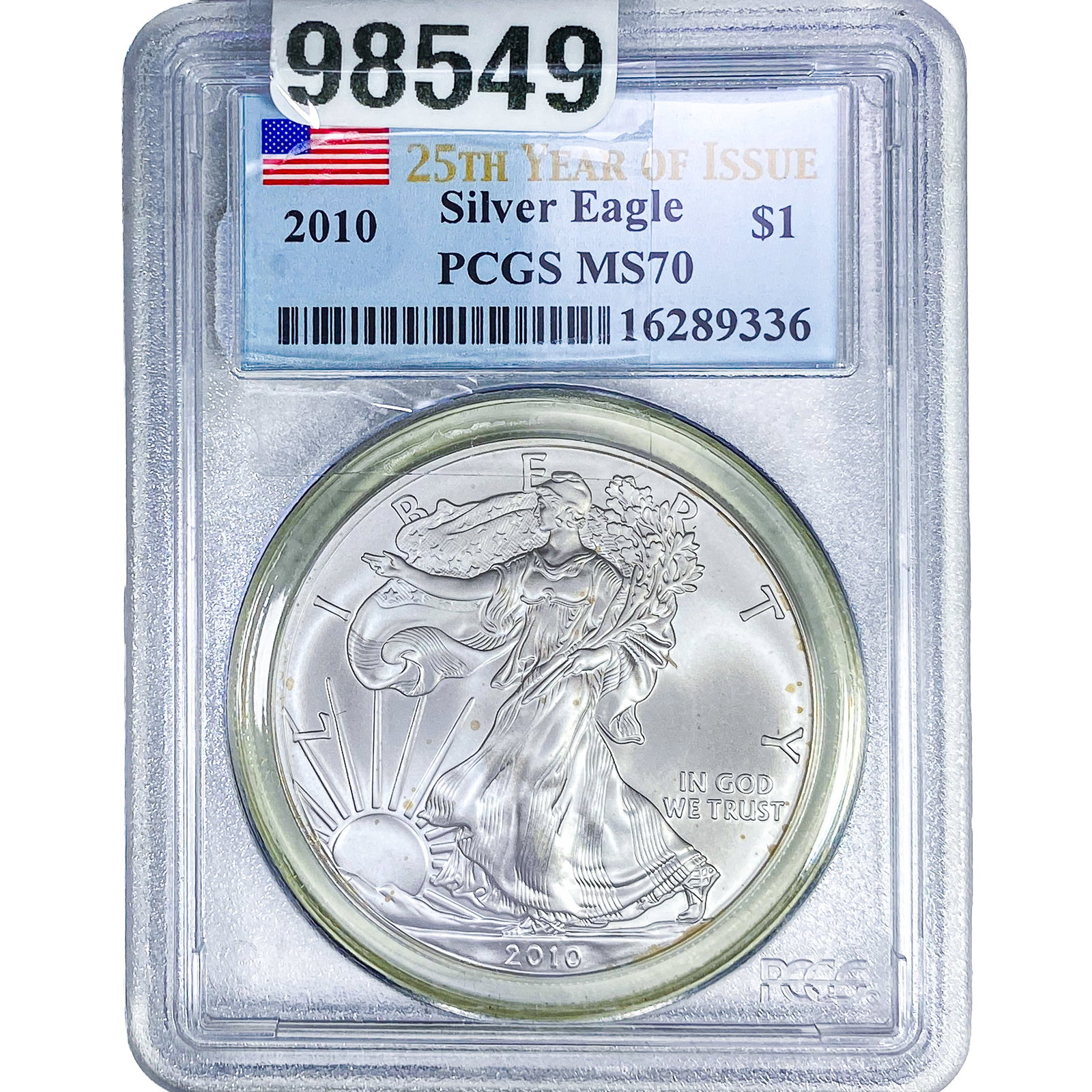 2010 Silver Eagle PCGS MS70