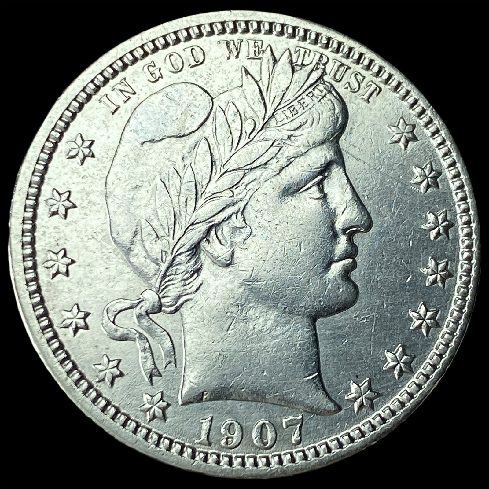 1907-S Silver Barber Quarter UNCIRCULATED: 1907-S Silver Barber Quarter UNCIRCULATED
