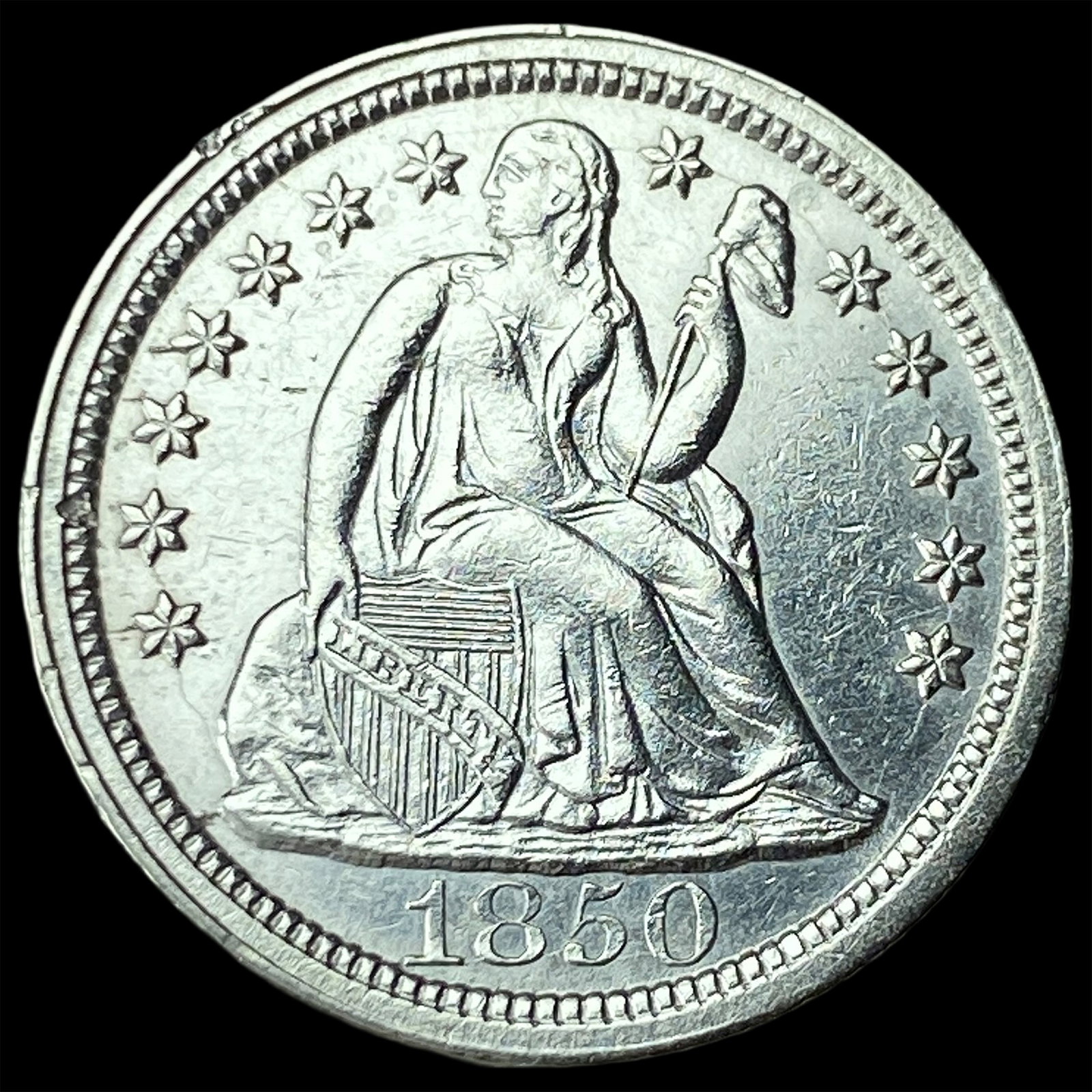 1850 Seated Liberty Dime UNCIRCULATED: 1850 Seated Liberty Dime UNCIRCULATED