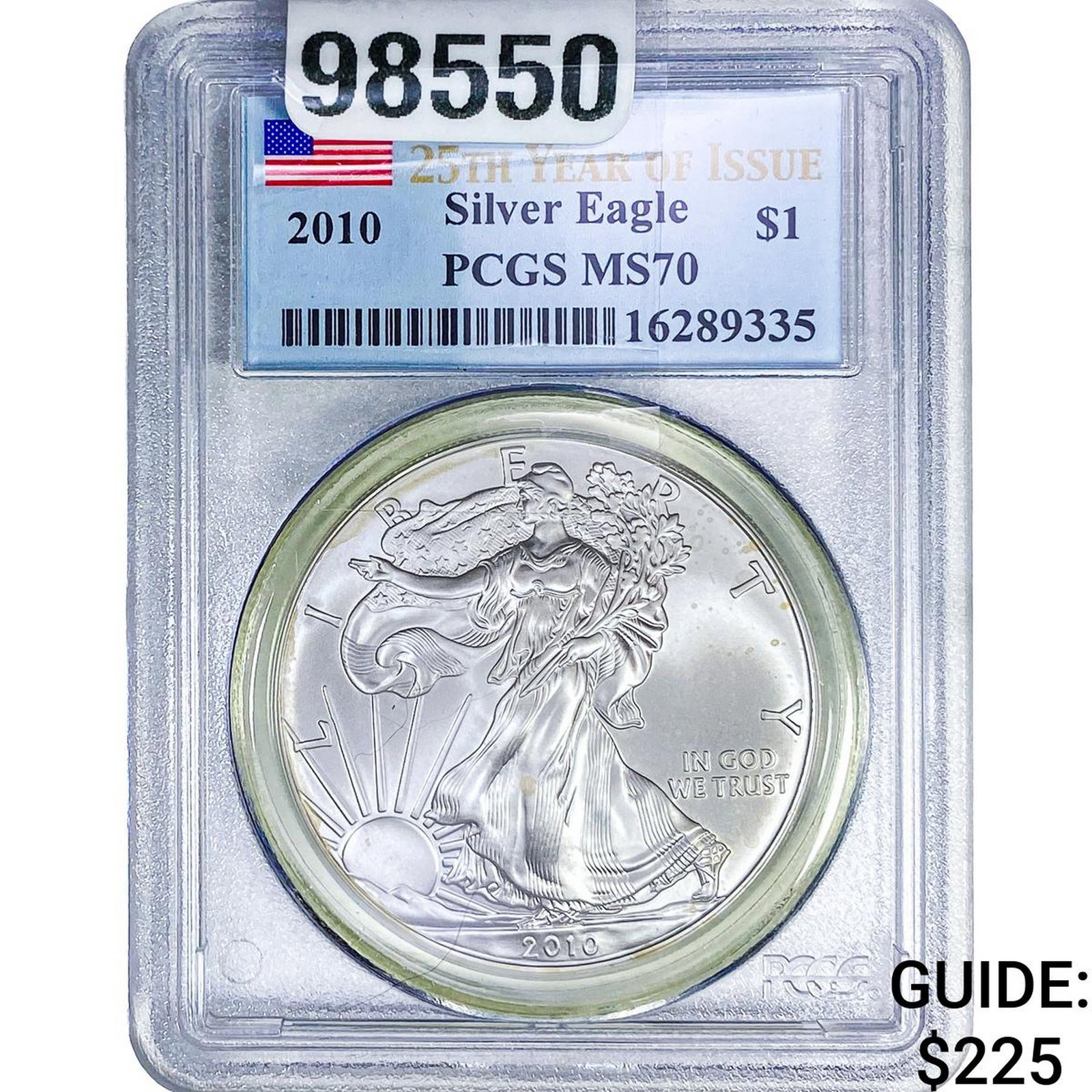 2010 Silver Eagle PCGS MS70