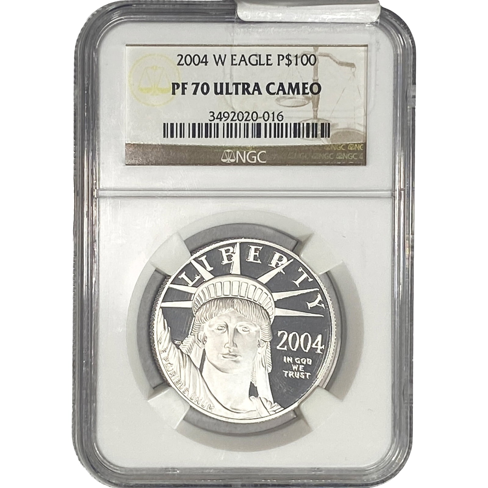 2004-W Platnium Eagle $100 NGC PF70 Ultra Cameo (1 of 2)