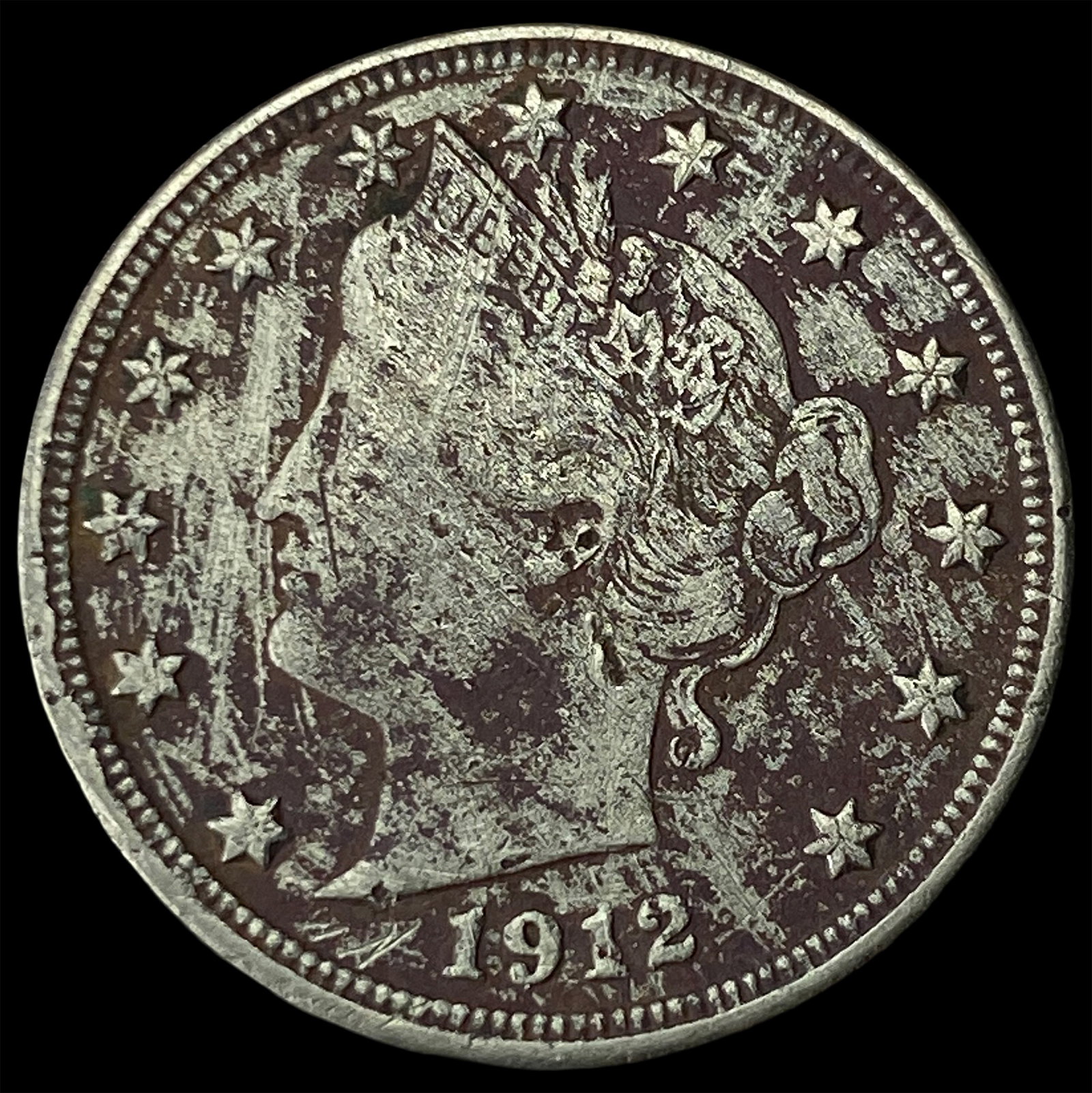 1912-S Liberty Head Nickel NEARLY UNCIRCULATED: 1912-S Liberty Head Nickel NEARLY UNCIRCULATED