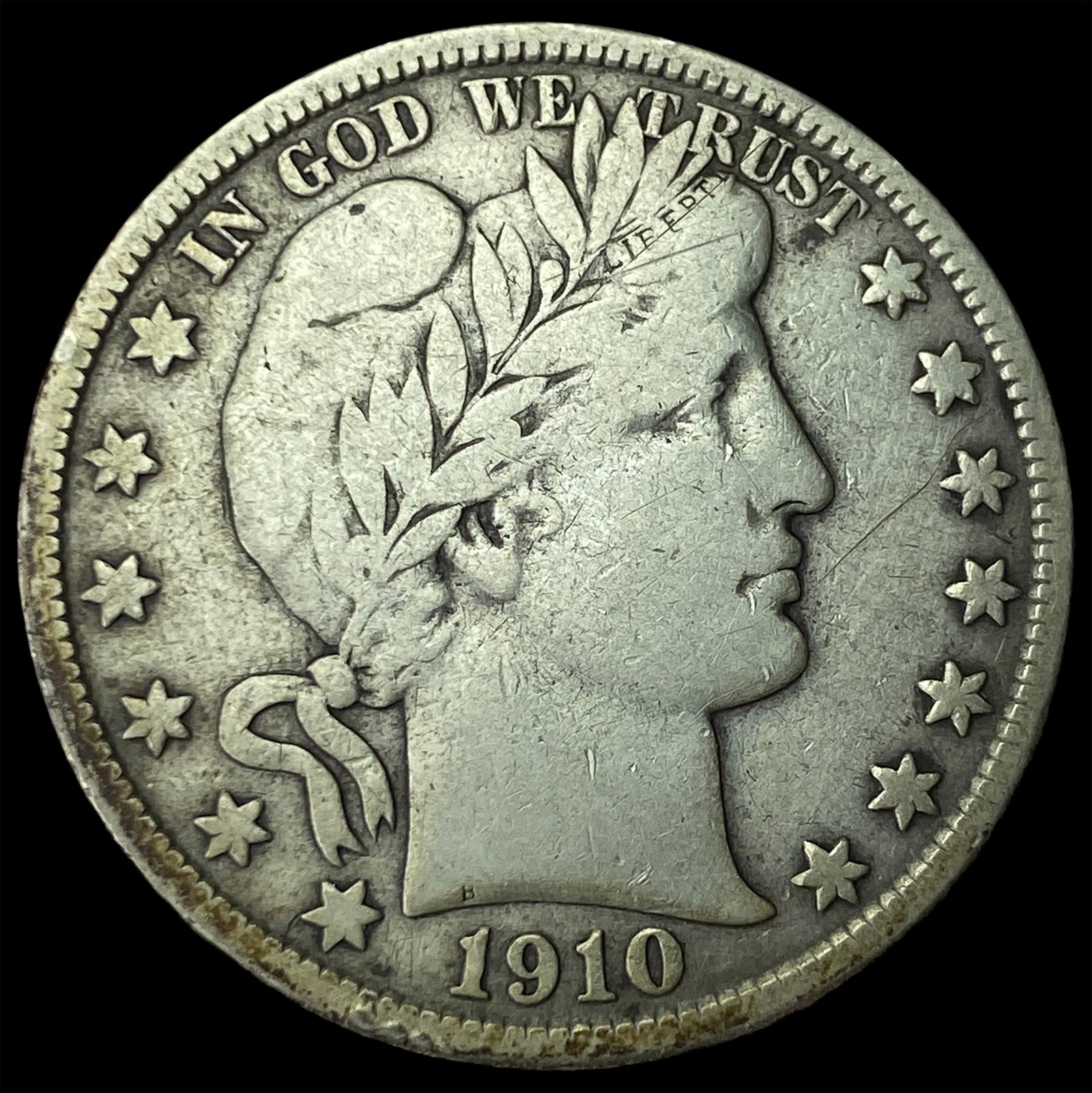 1910-S Silver Barber Half Dollar NEARLY UNCIRCULATED: 1910-S Silver Barber Half Dollar NEARLY UNCIRCULATED