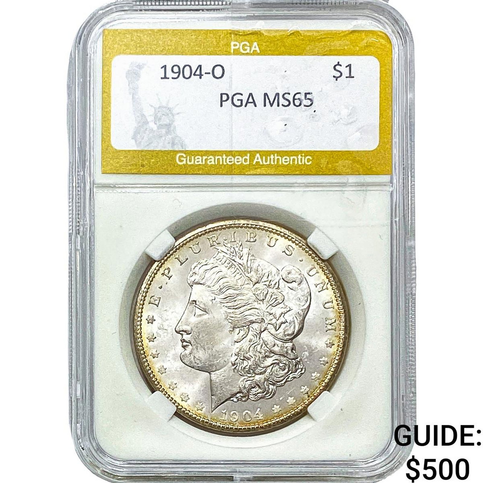 1904-O Morgan Silver Dollar PGA MS65: 1904-O Morgan Silver Dollar PGA MS65