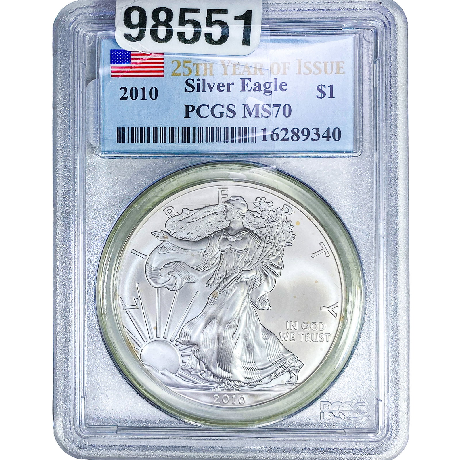 2010 Silver Eagle PCGS MS70