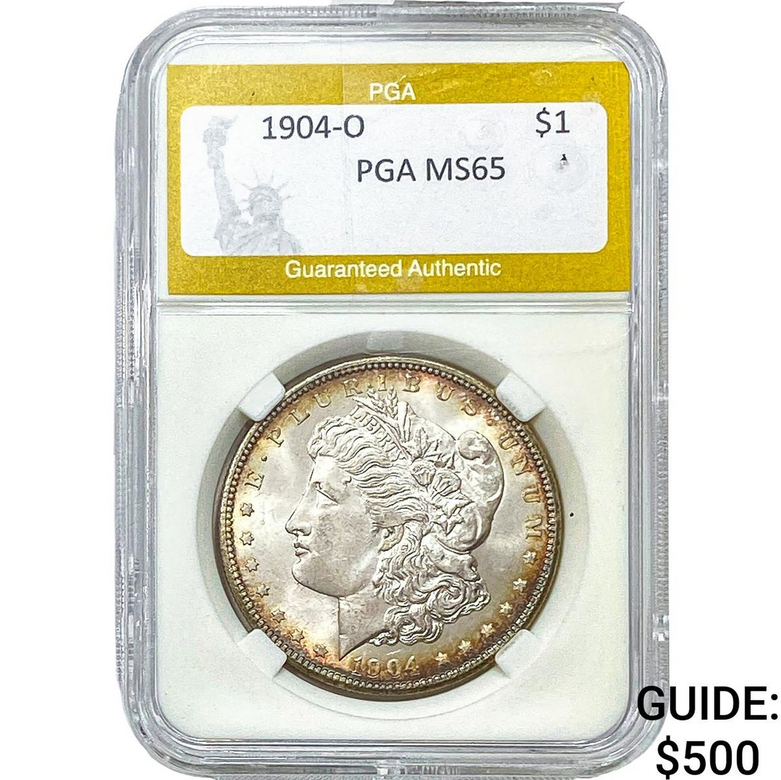 1904-O Morgan Silver Dollar PGA MS65: 1904-O Morgan Silver Dollar PGA MS65