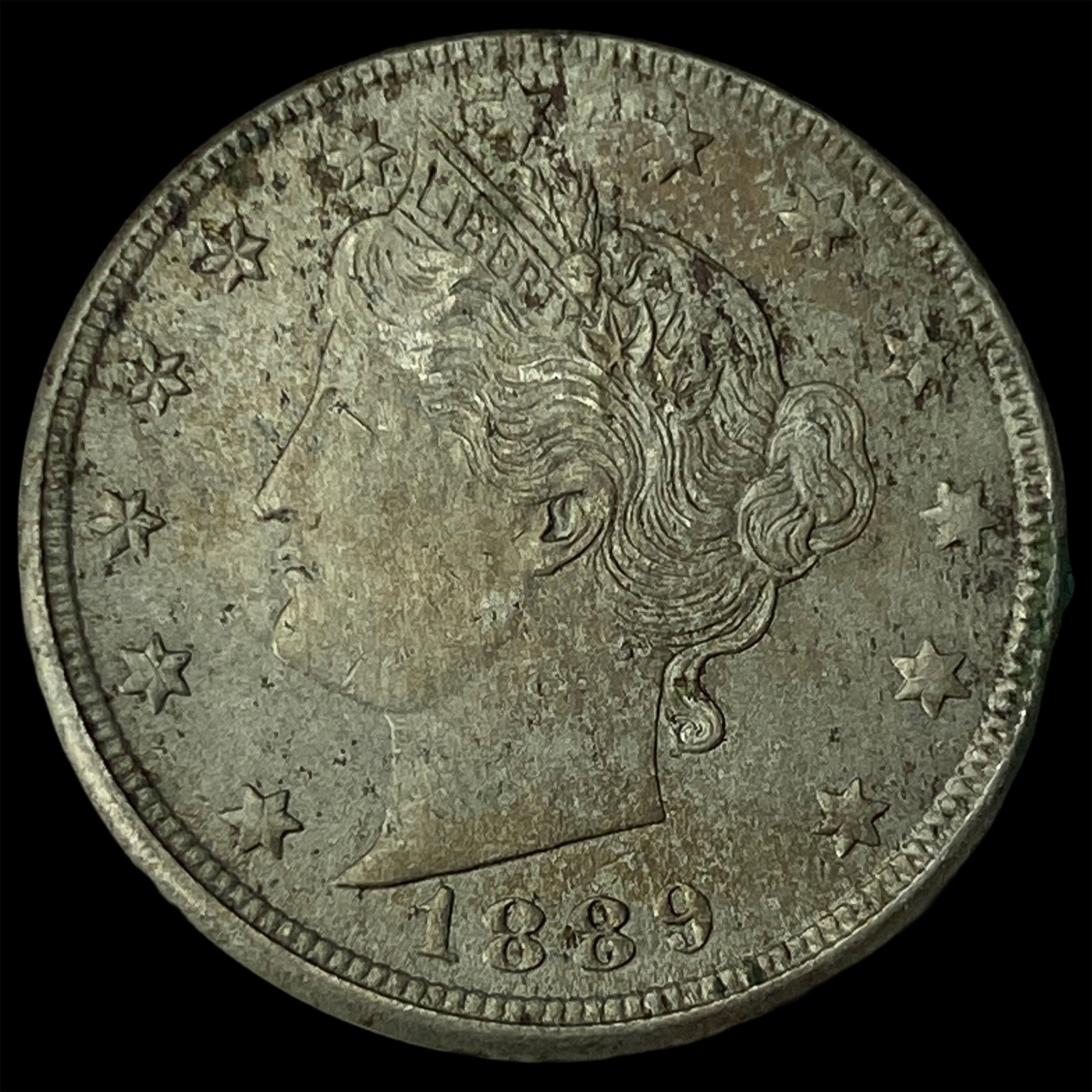 1889 Liberty Head Nickel NEARLY UNCIRCULATED: 1889 Liberty Head Nickel NEARLY UNCIRCULATED