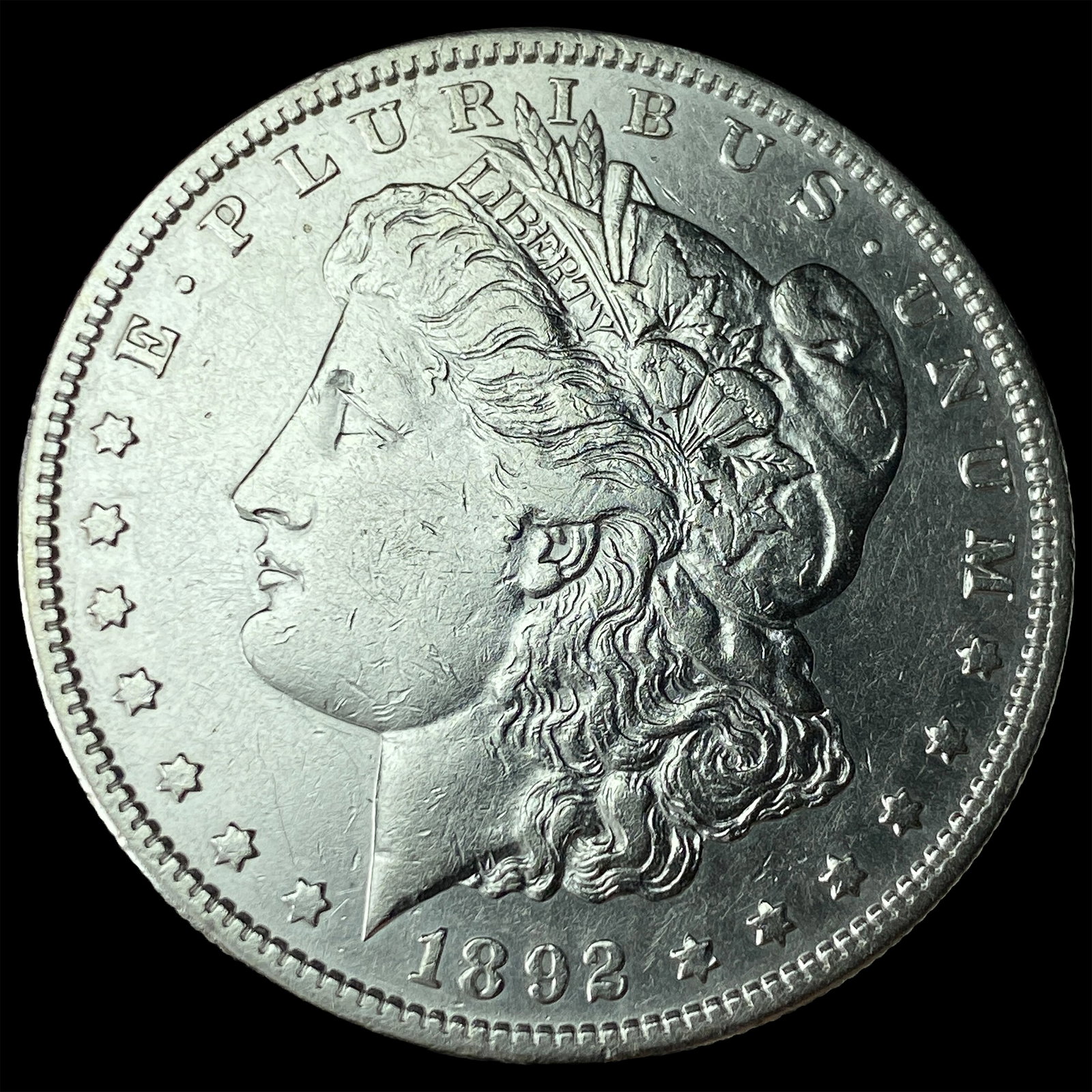1892-S Silver Morgan Dollar CLOSELY UNCIRCULATED: 1892-S Silver Morgan Dollar CLOSELY UNCIRCULATED
