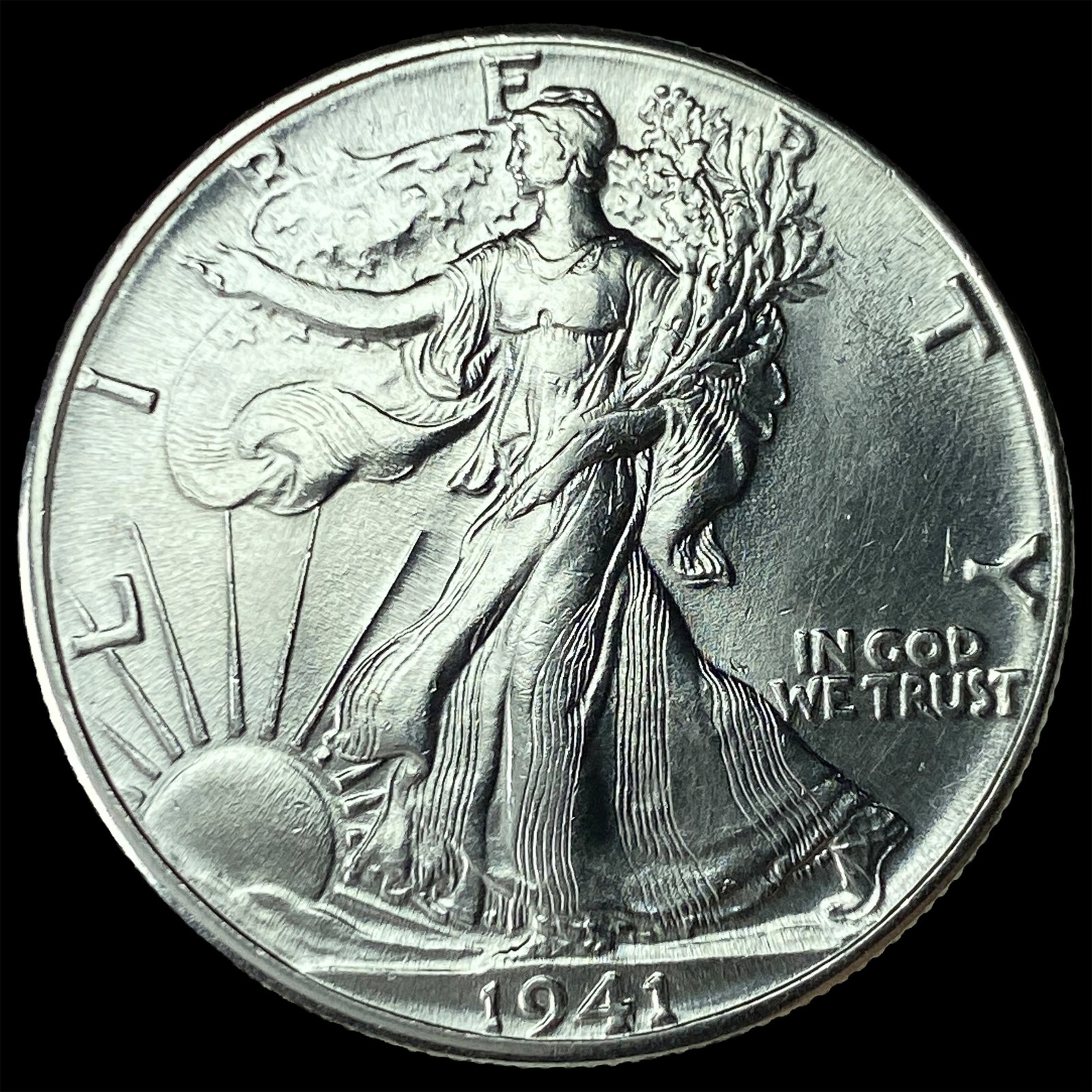 1941-S Silver Walking Liberty Half Dollar GEM BU: 1941-S Silver Walking Liberty Half Dollar GEM BU