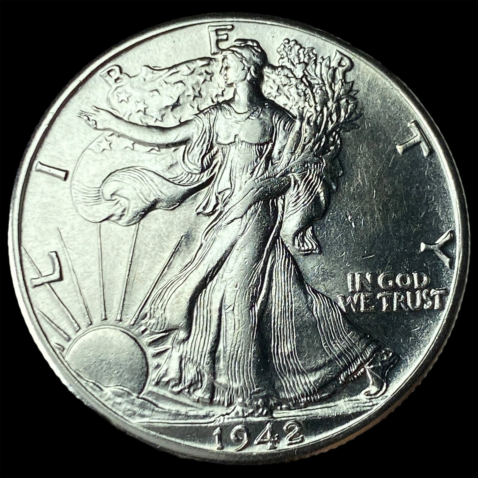 1942 Walking Liberty Half Dollar GEM BU (1 of 2)