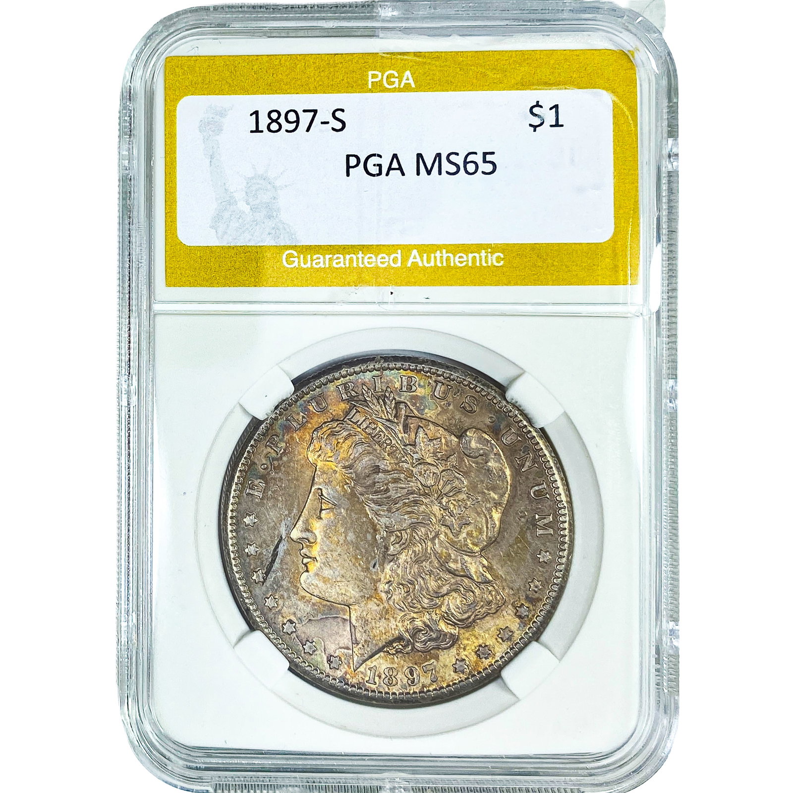 1897 Morgan Silver Dollar PGA MS65: 1897 Morgan Silver Dollar PGA MS65
