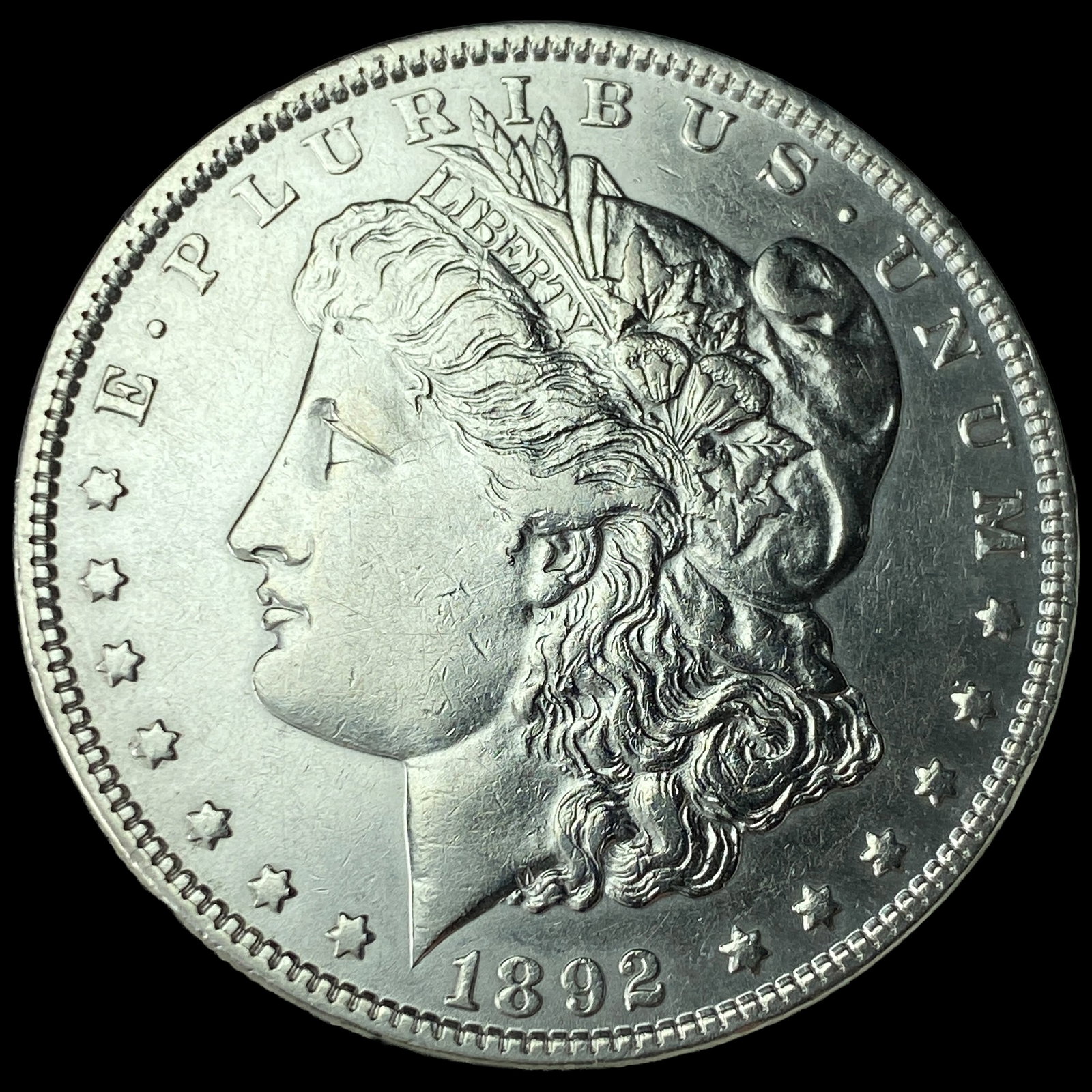 1892 Morgan Silver Dollar CLOSELY UNCIRCULATED: 1892 Morgan Silver Dollar CLOSELY UNCIRCULATED