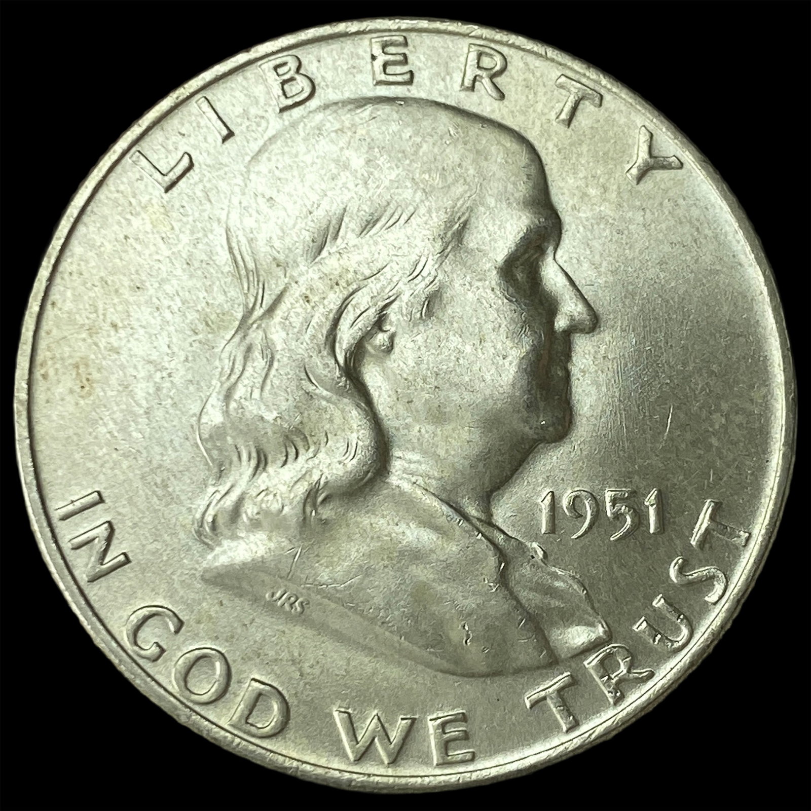 1951-D FBL Silver Half Dollar Franklin GEM BU: 1951-D FBL Silver Half Dollar Franklin GEM BU