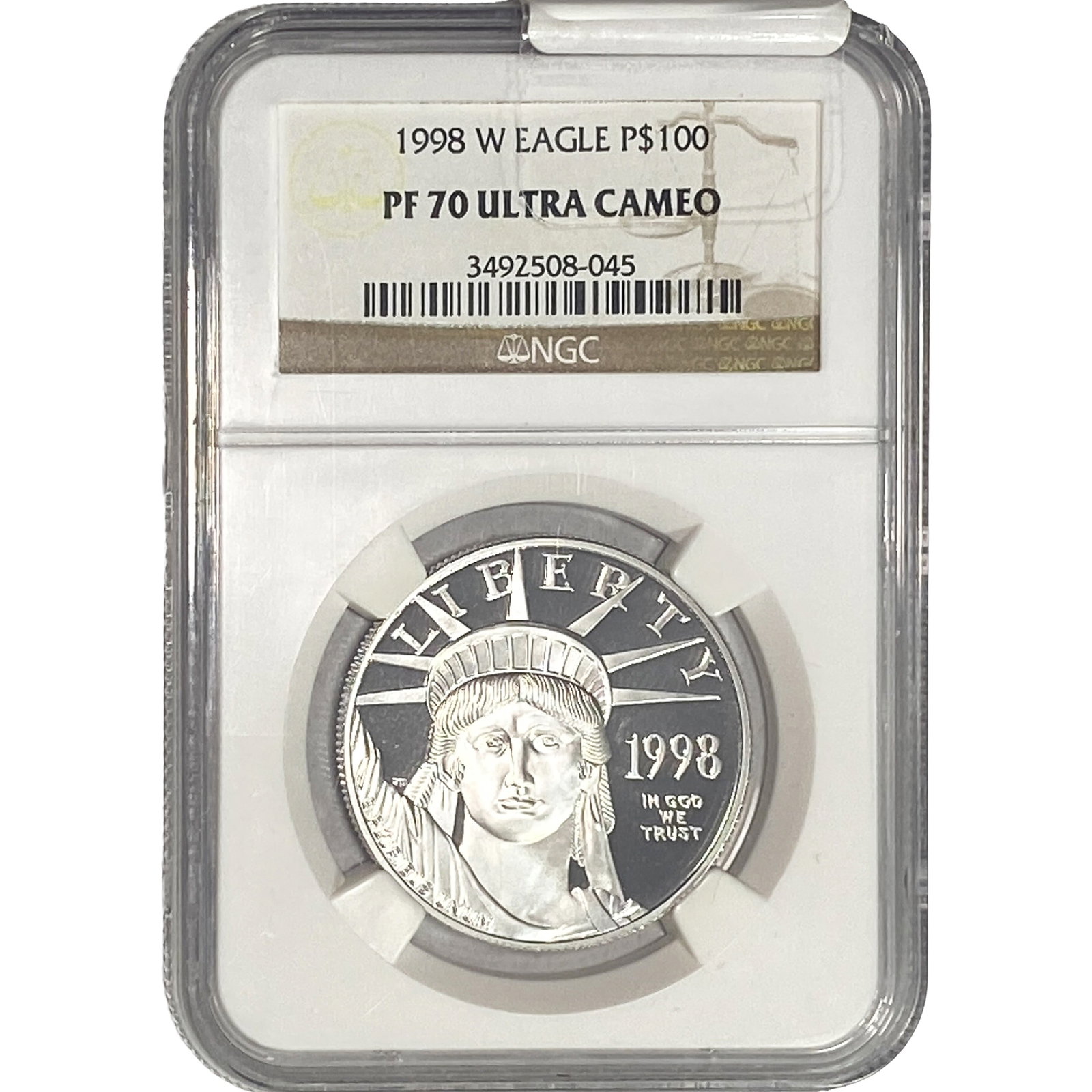 1998-W Platnium Eagle $100 NGC PF70 UC (1 of 2)