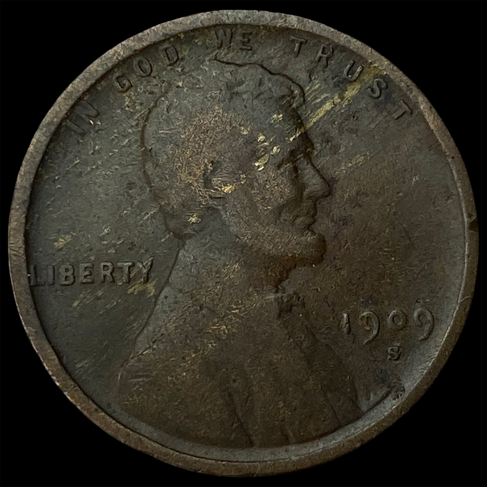 1909-S Lincoln Wheat Cent NEARLY UNCIRCULATED: 1909-S Lincoln Wheat Cent NEARLY UNCIRCULATED
