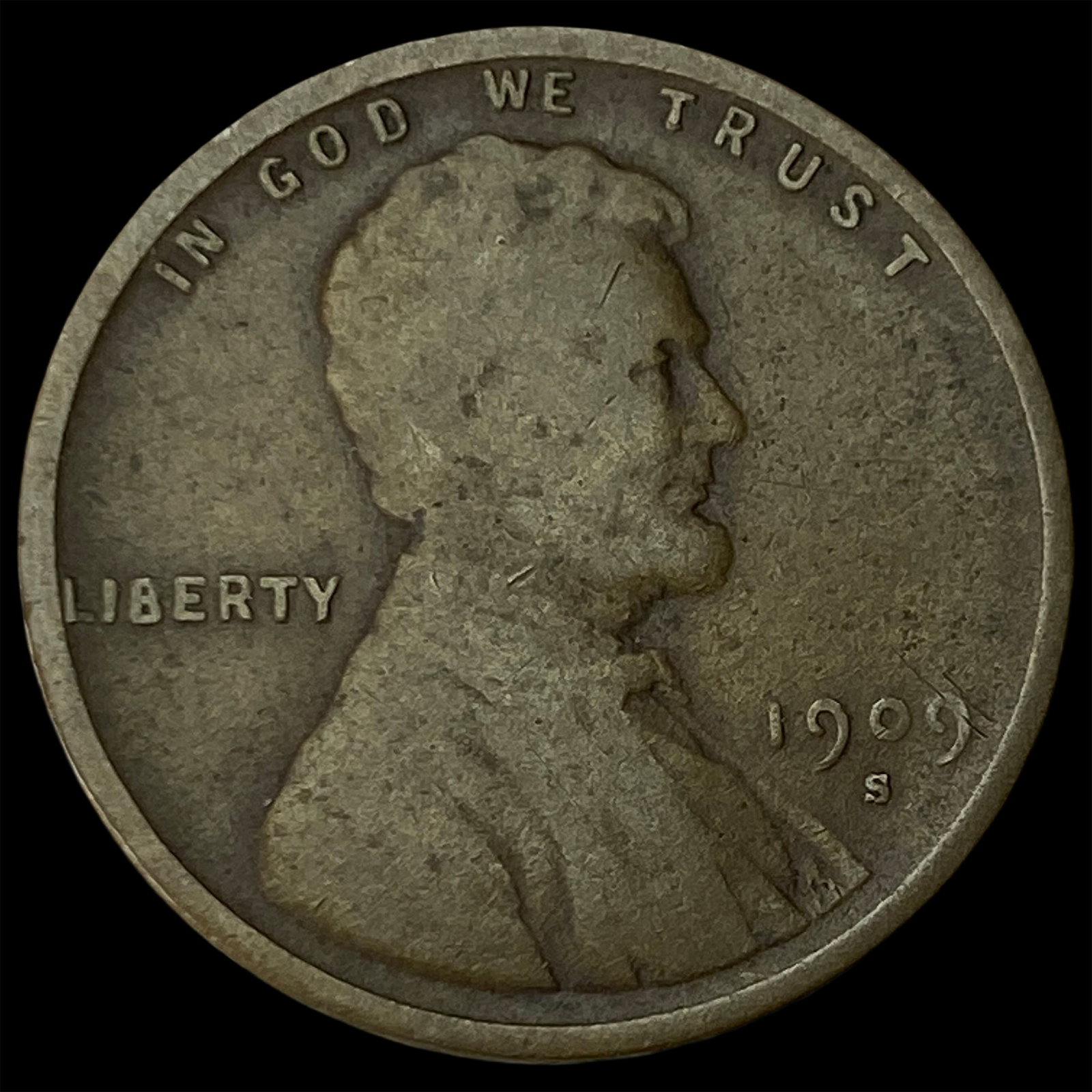 1909-S Lincoln Wheat Cent NEARLY UNCIRCULATED: 1909-S Lincoln Wheat Cent NEARLY UNCIRCULATED