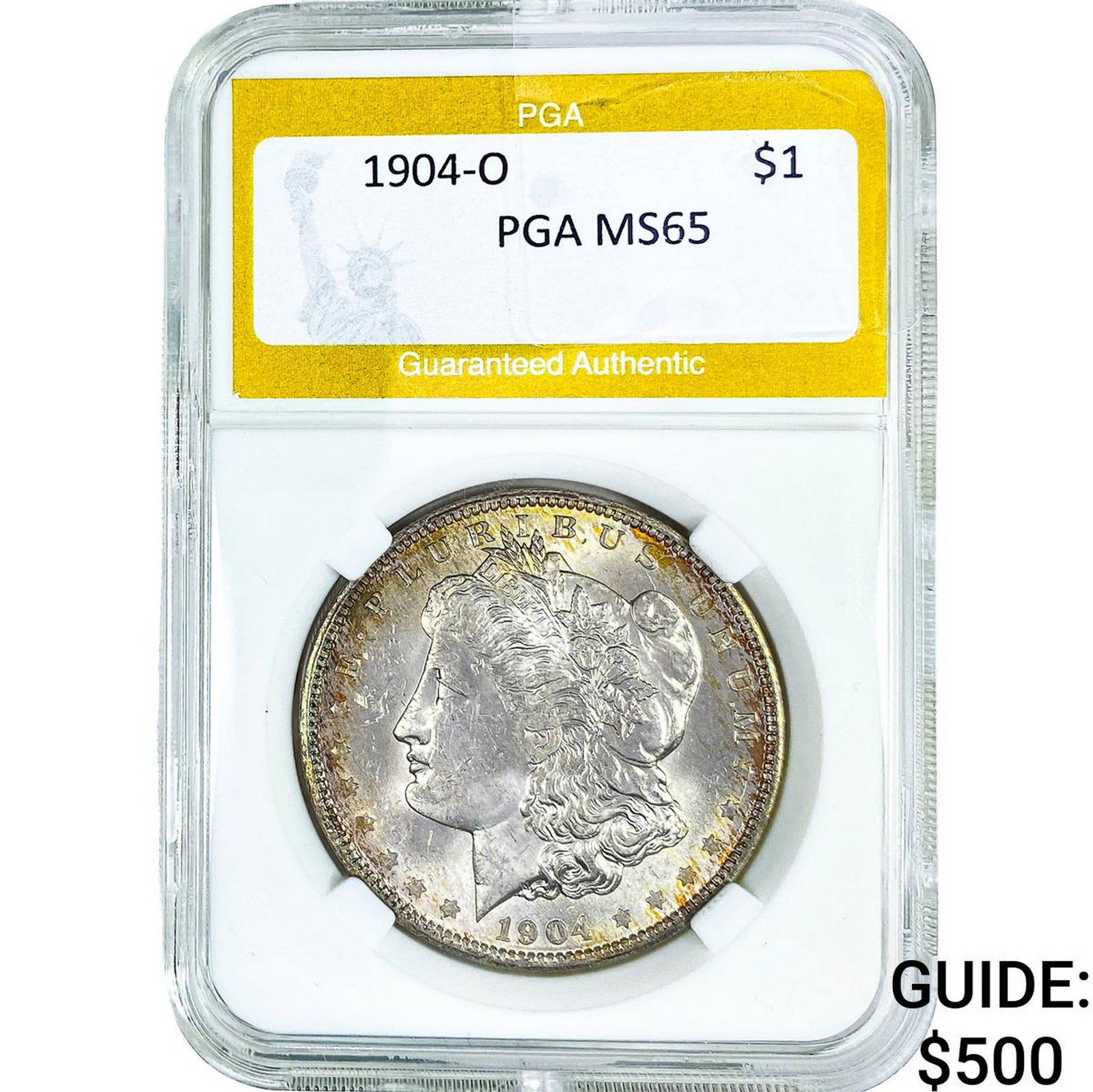 1904-O Morgan Silver Dollar PGA MS65: 1904-O Morgan Silver Dollar PGA MS65