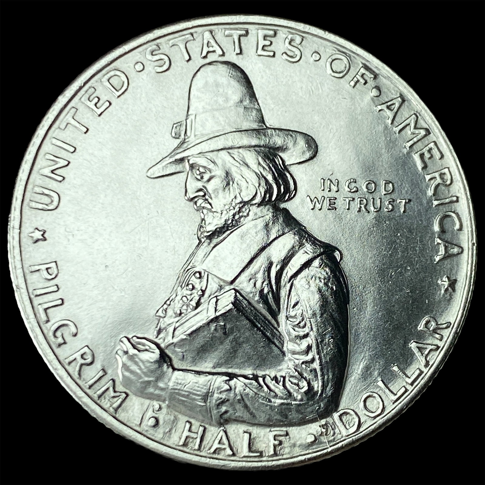 1920 Silver Pilgrim Tercentenary Half Dollar GEM BU: 1920 Silver Pilgrim Tercentenary Half Dollar GEM BU