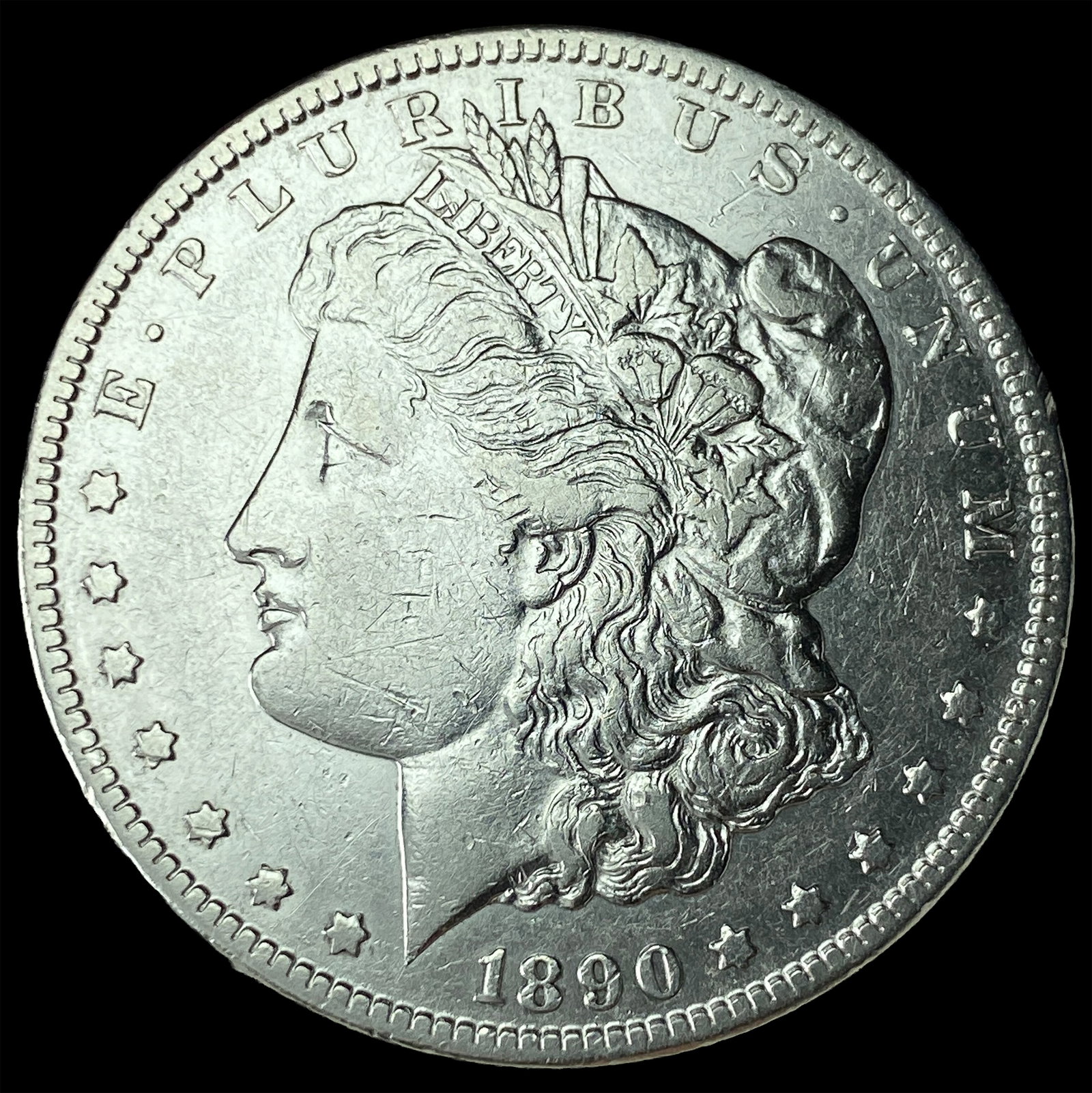 1890-CC Morgan Silver Dollar CHOICE AU: 1890-CC Morgan Silver Dollar CHOICE AU