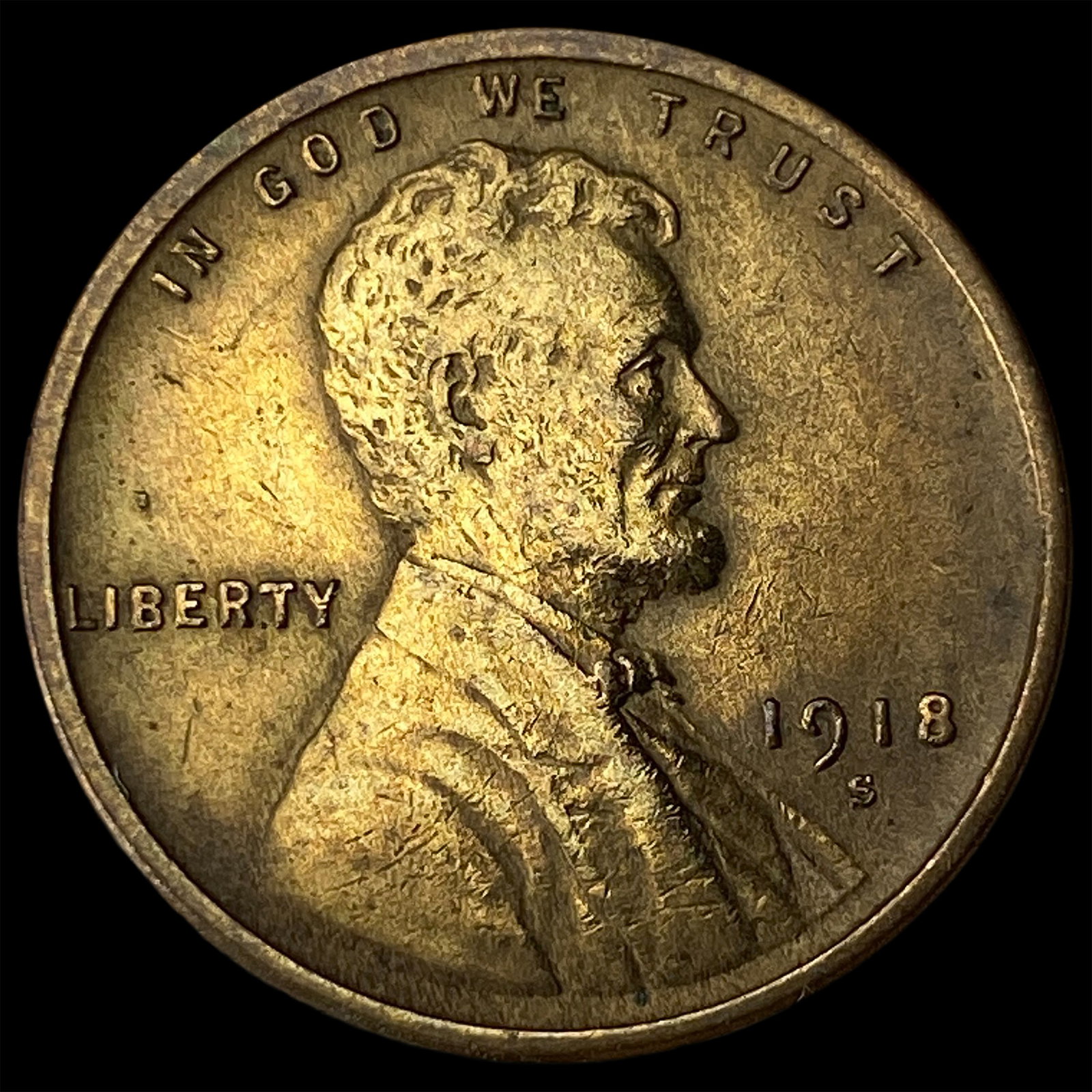 1918-S RD Lincoln Wheat Cent UNCIRCULATED: 1918-S RD Lincoln Wheat Cent UNCIRCULATED