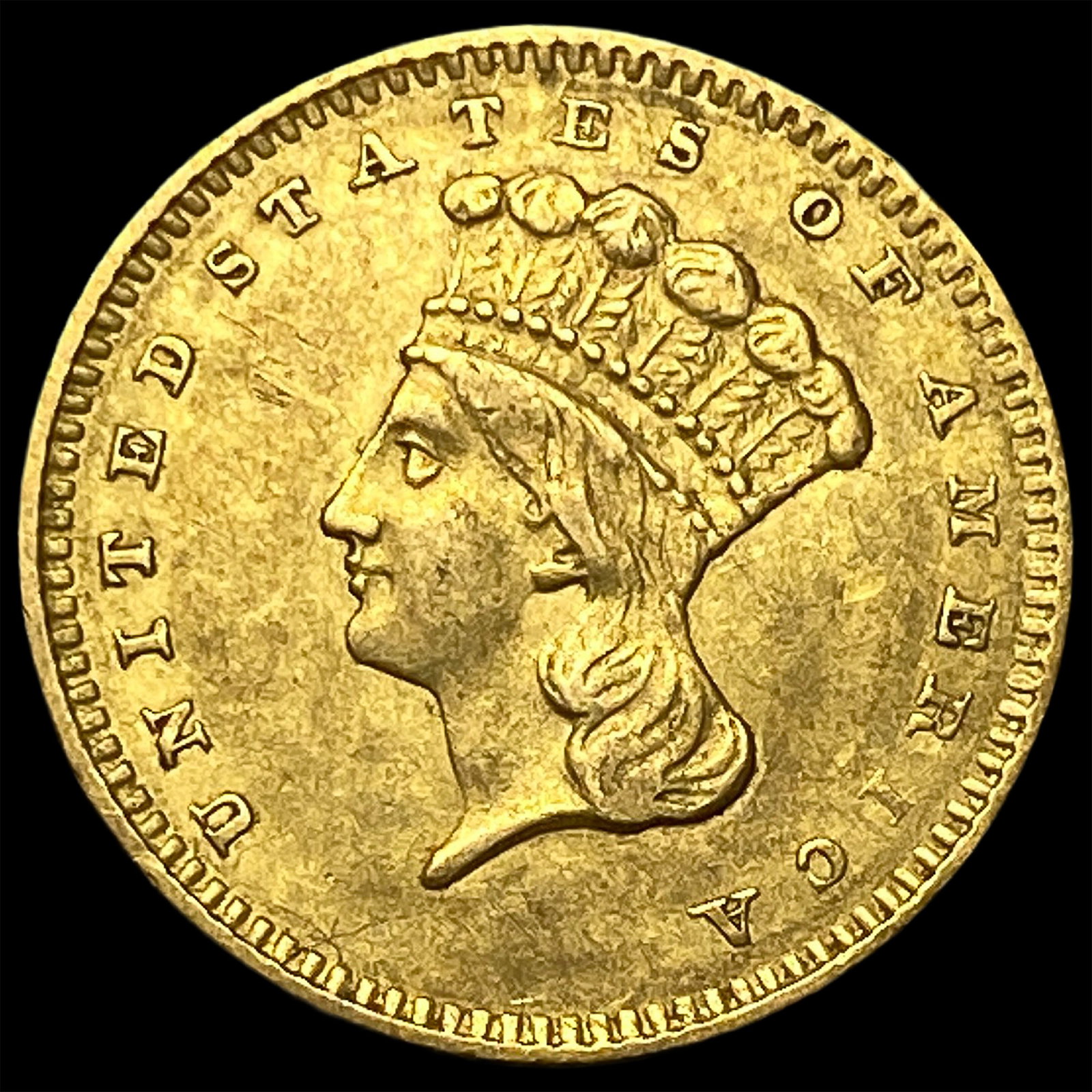 1856 Gold $1 Indian Princess Type 3 CHOICE AU: 1856 Gold $1 Indian Princess Type 3 CHOICE AU