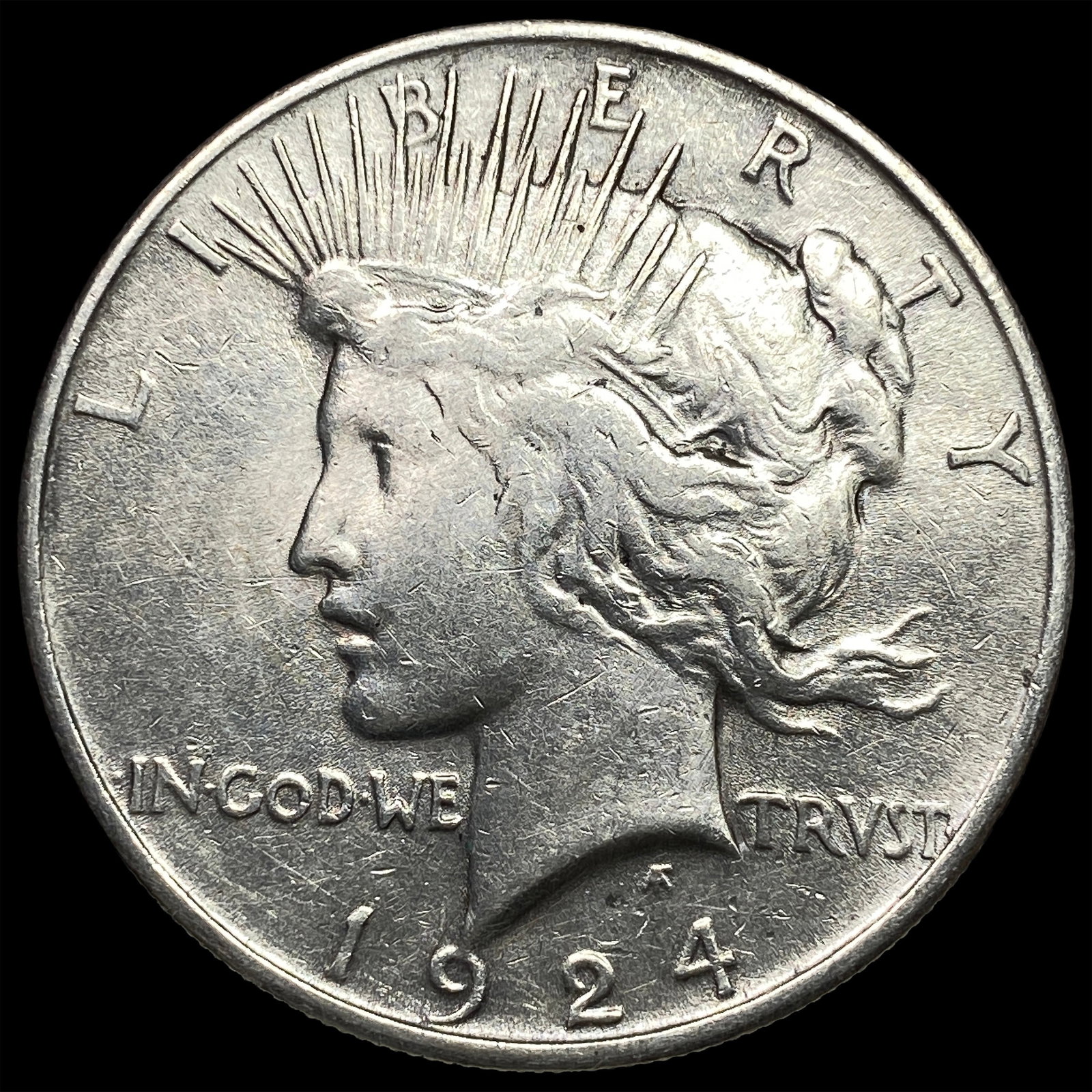 1924 Silver Peace Dollar NEARLY UNCIRCULATED: 1924 Silver Peace Dollar NEARLY UNCIRCULATED