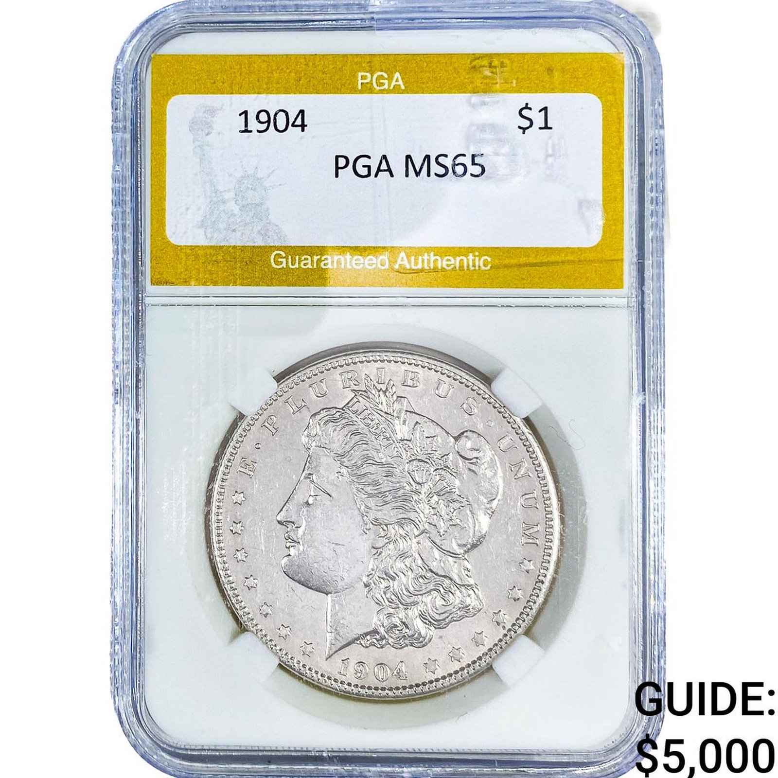 1904 Morgan Silver Dollar PGA MS65: 1904 Morgan Silver Dollar PGA MS65