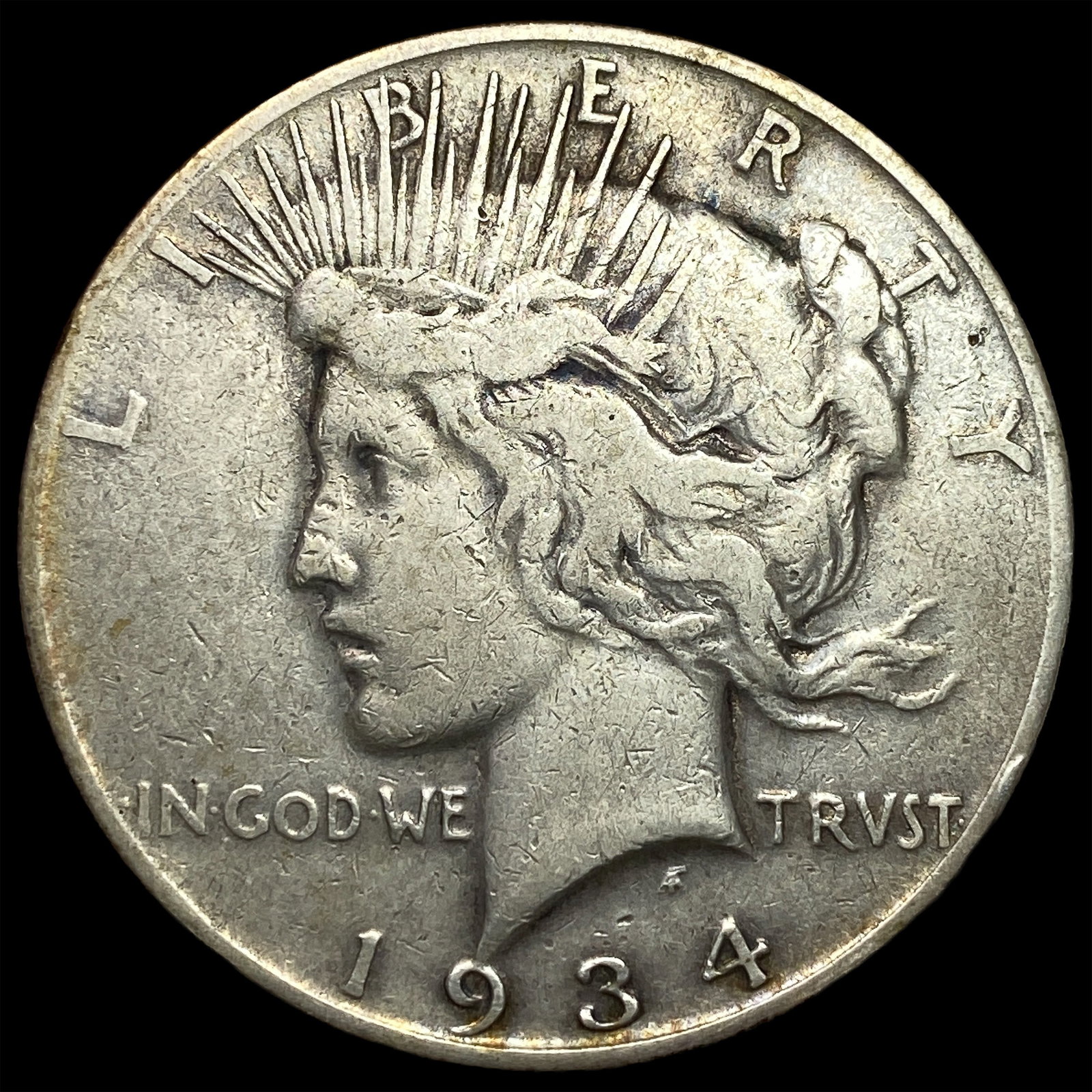 1934-S Silver Peace Dollar LIGHTLY CIRCULATED: 1934-S Silver Peace Dollar LIGHTLY CIRCULATED
