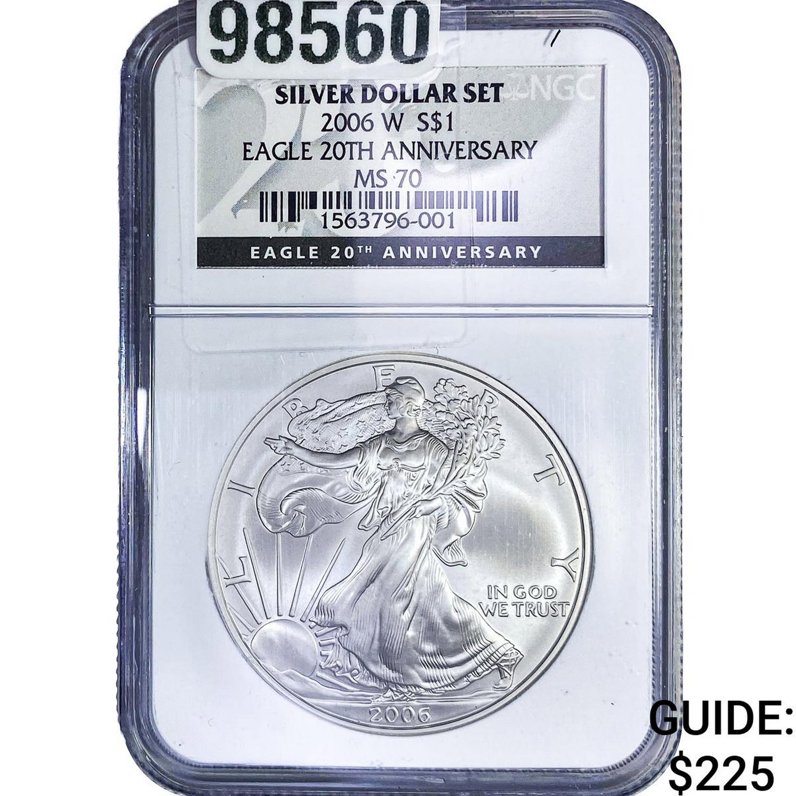 2006 Silver Eagle NGC MS70: 2006 Silver Eagle NGC MS70