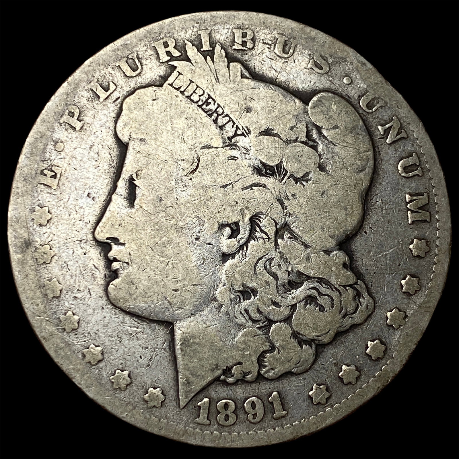 1891-CC Silver Morgan Dollar NICELY CIRCULATED: 1891-CC Silver Morgan Dollar NICELY CIRCULATED