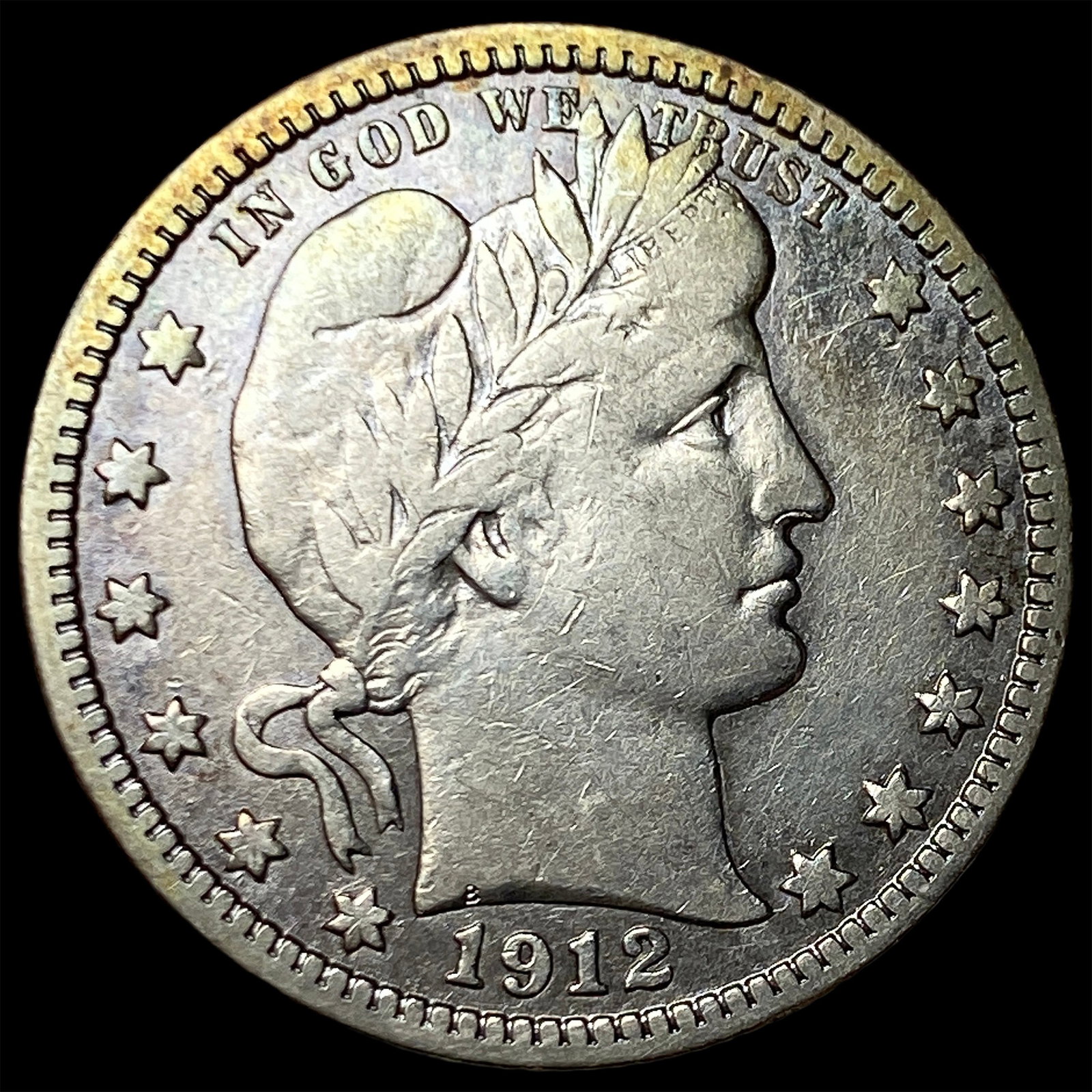 1912 Barber Silver Quarter LIGHTLY CIRCULATED (1 of 2)