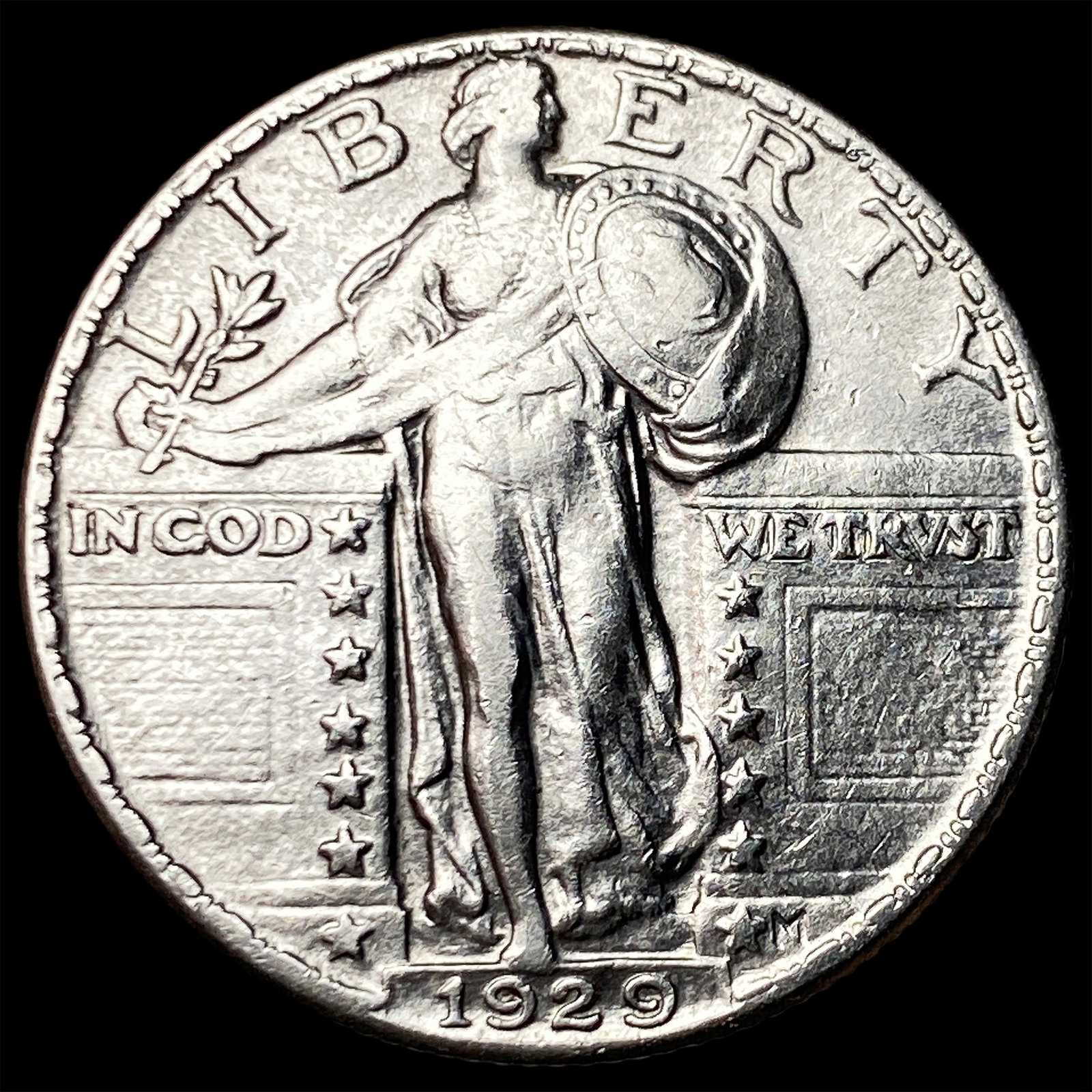 1929 Silver Standing Liberty Quarter CHOICE AU: 1929 Silver Standing Liberty Quarter CHOICE AU
