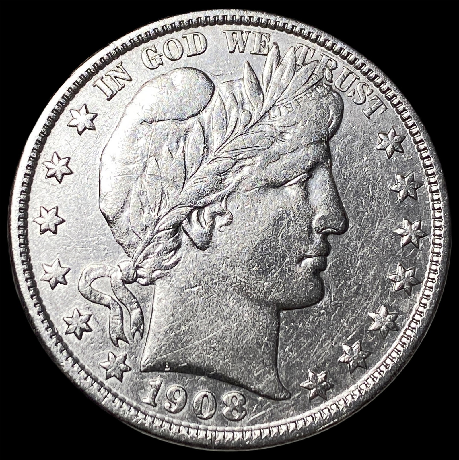 1908-D Silver Barber Half Dollar CHOICE AU (1 of 2)