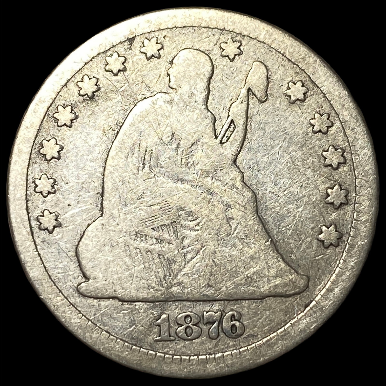 1876 Seated Liberty Half Dollar LIGHTLY CIRCULATED: 1876 Seated Liberty Half Dollar LIGHTLY CIRCULATED
