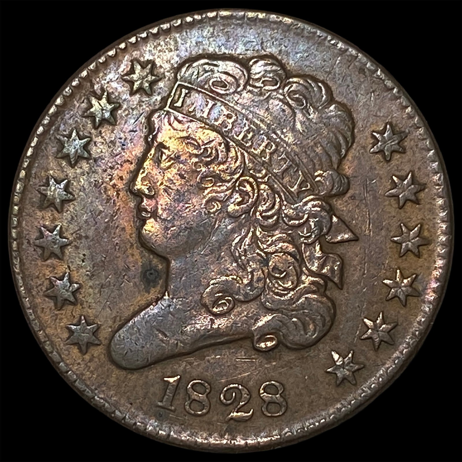 1828 Classic Head Half Cent CLOSELY UNCIRCULATED (1 of 2)