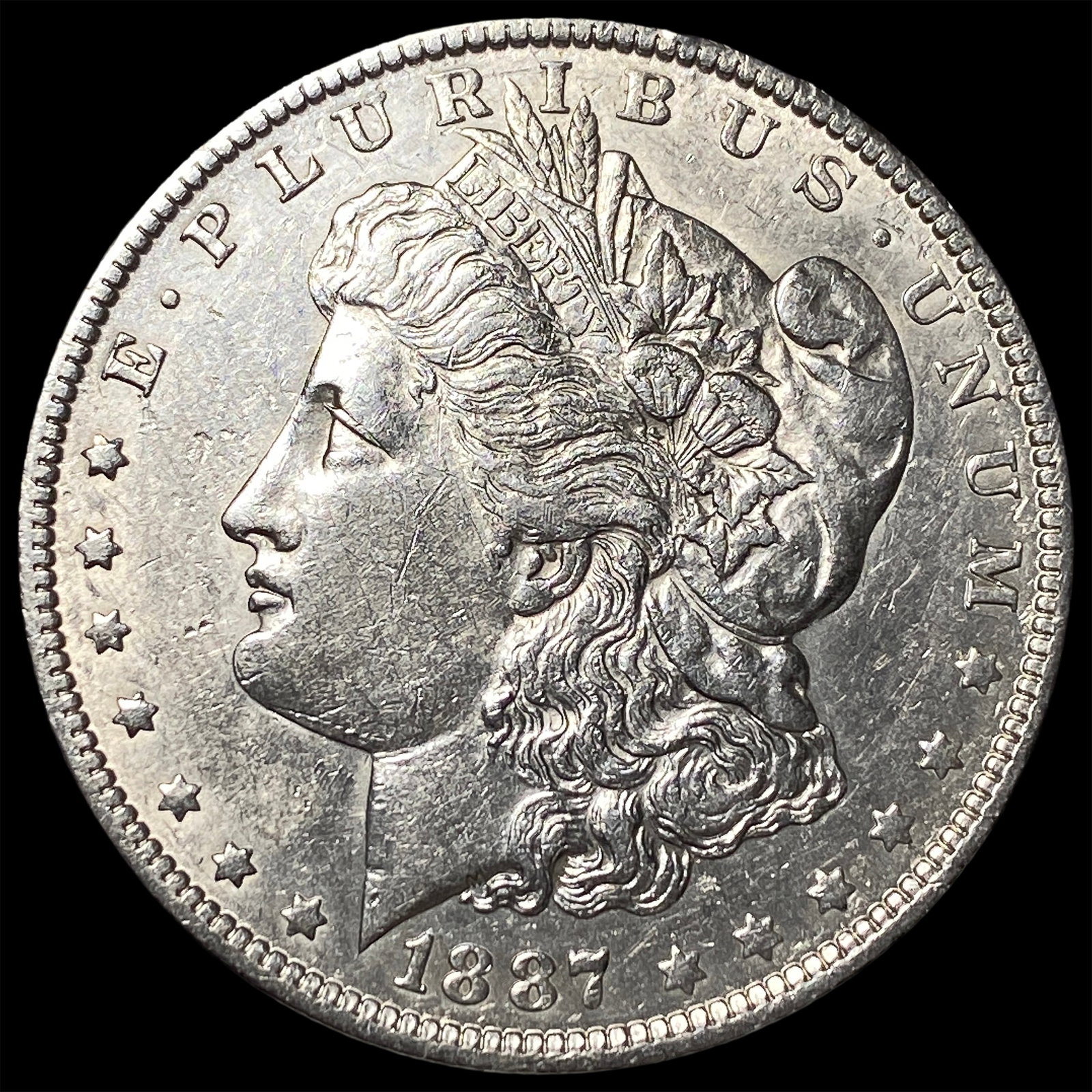 1887-O Morgan Silver Dollar CHOICE AU: 1887-O Morgan Silver Dollar CHOICE AU