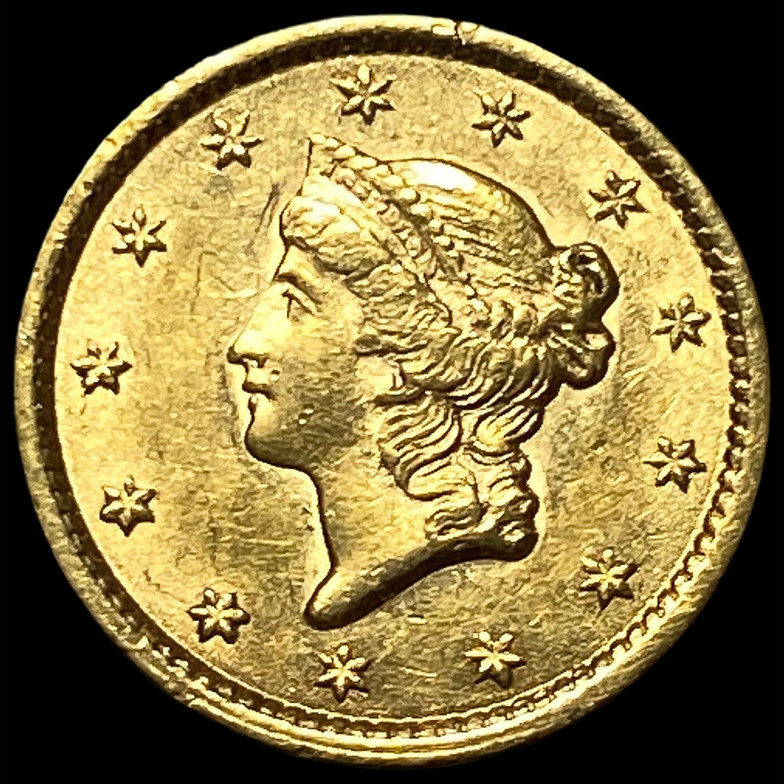 1852 Gold $1 Liberty Head Type 1 UNCIRCULATED: 1852 Gold $1 Liberty Head Type 1 UNCIRCULATED