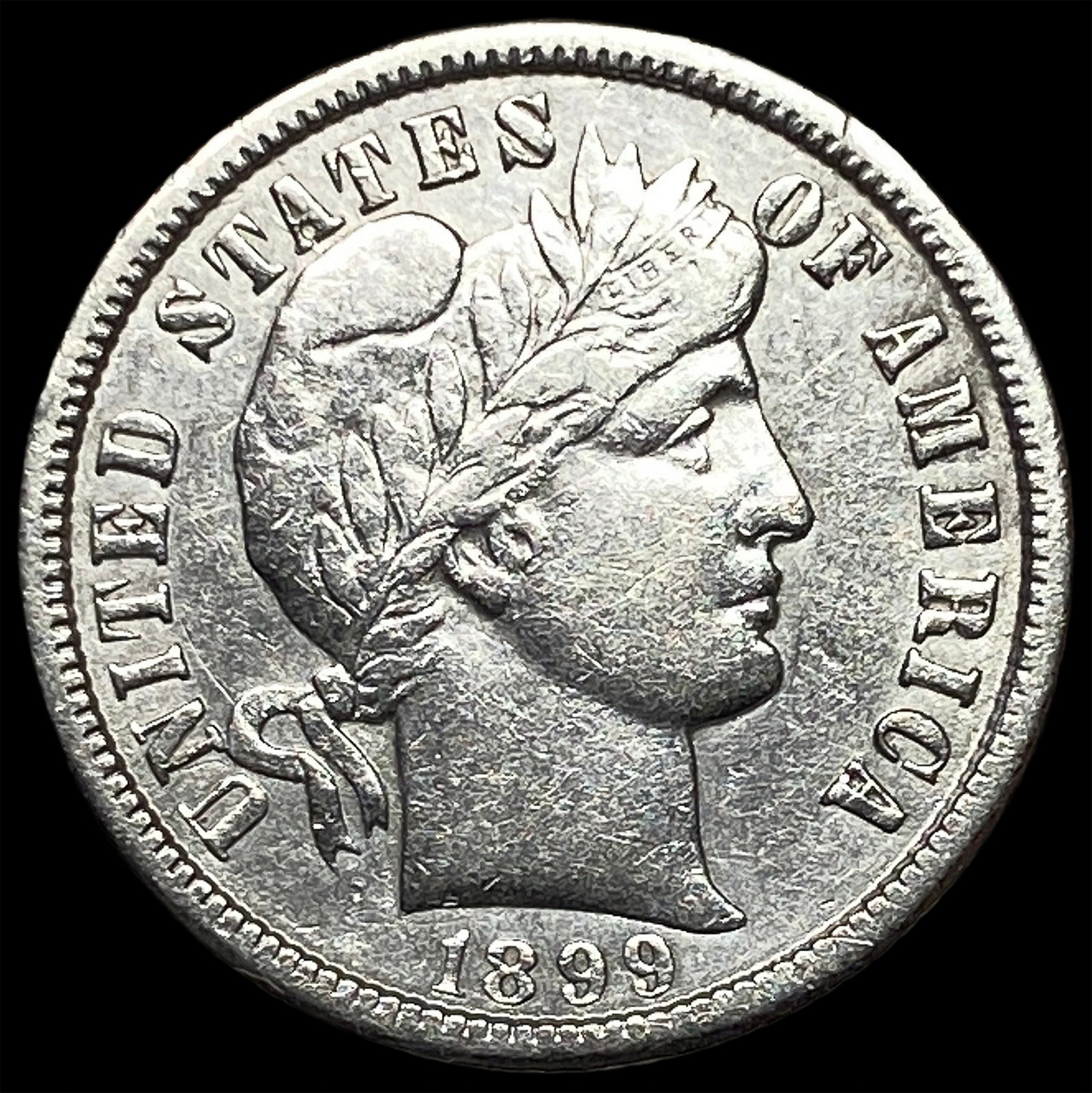 1899-O Silver Barber Dime CLOSELY UNCIRCULATED: 1899-O Silver Barber Dime CLOSELY UNCIRCULATED