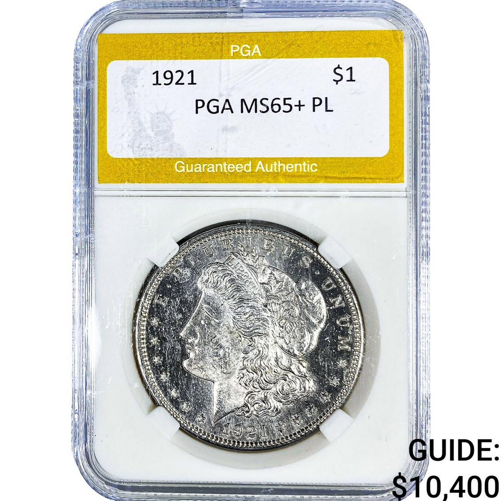 1921 Morgan Silver Dollar PGA MS65+ PL: 1921 Morgan Silver Dollar PGA MS65+ PL