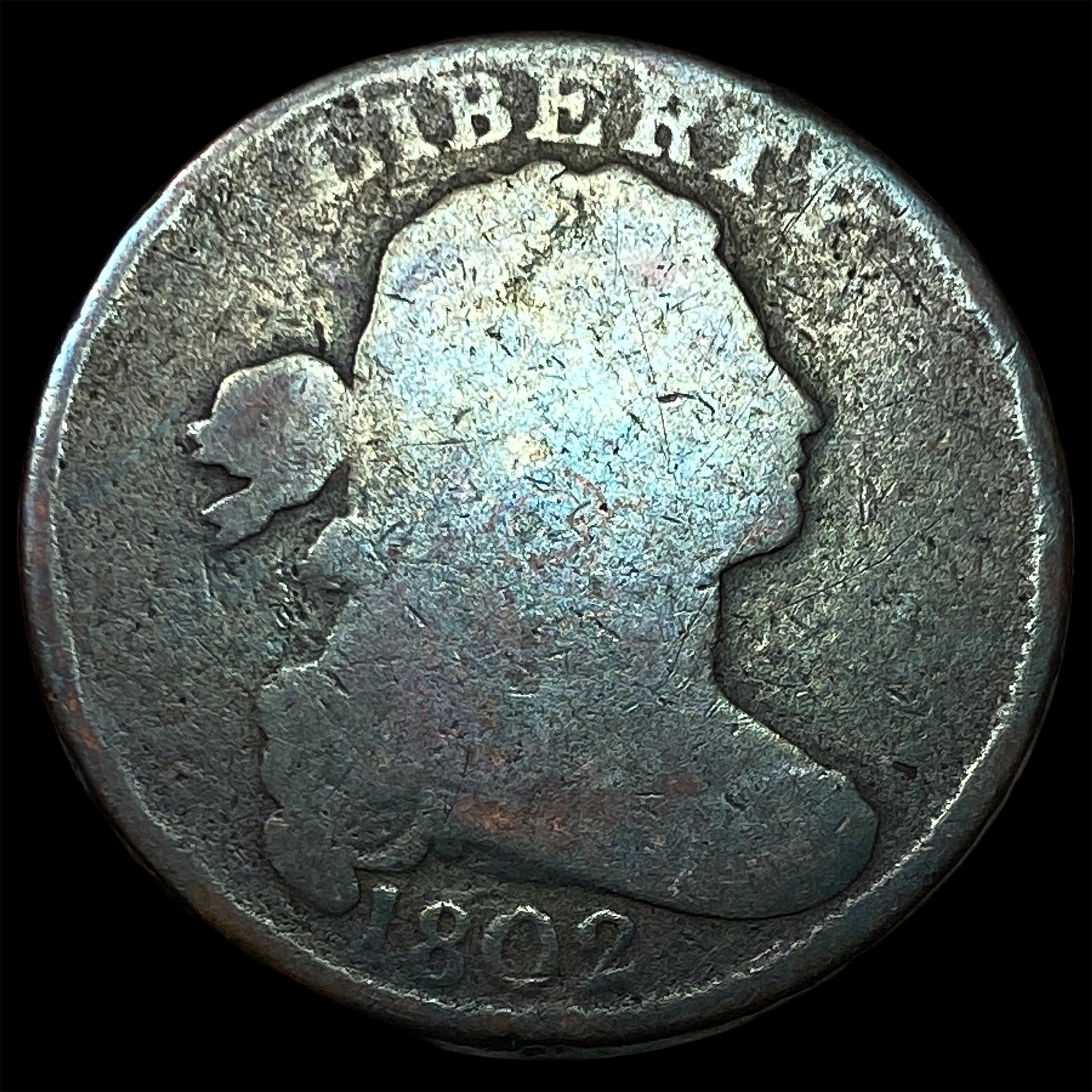 1802 Draped Bust Large Cent NICELY CIRCULATED: 1802 Draped Bust Large Cent NICELY CIRCULATED