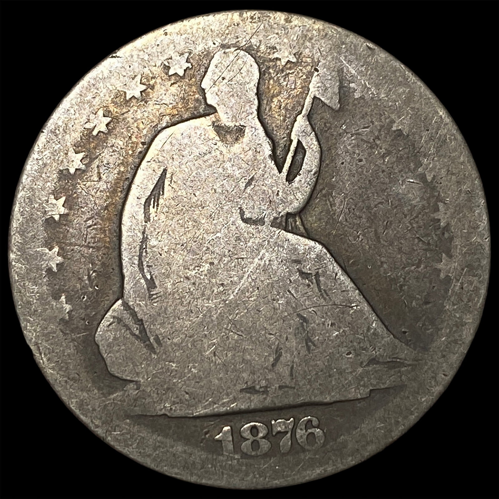 1876-S Silver Seated Liberty Half Dollar NICELY CIRCULATED: 1876-S Silver Seated Liberty Half Dollar NICELY CIRCULATED