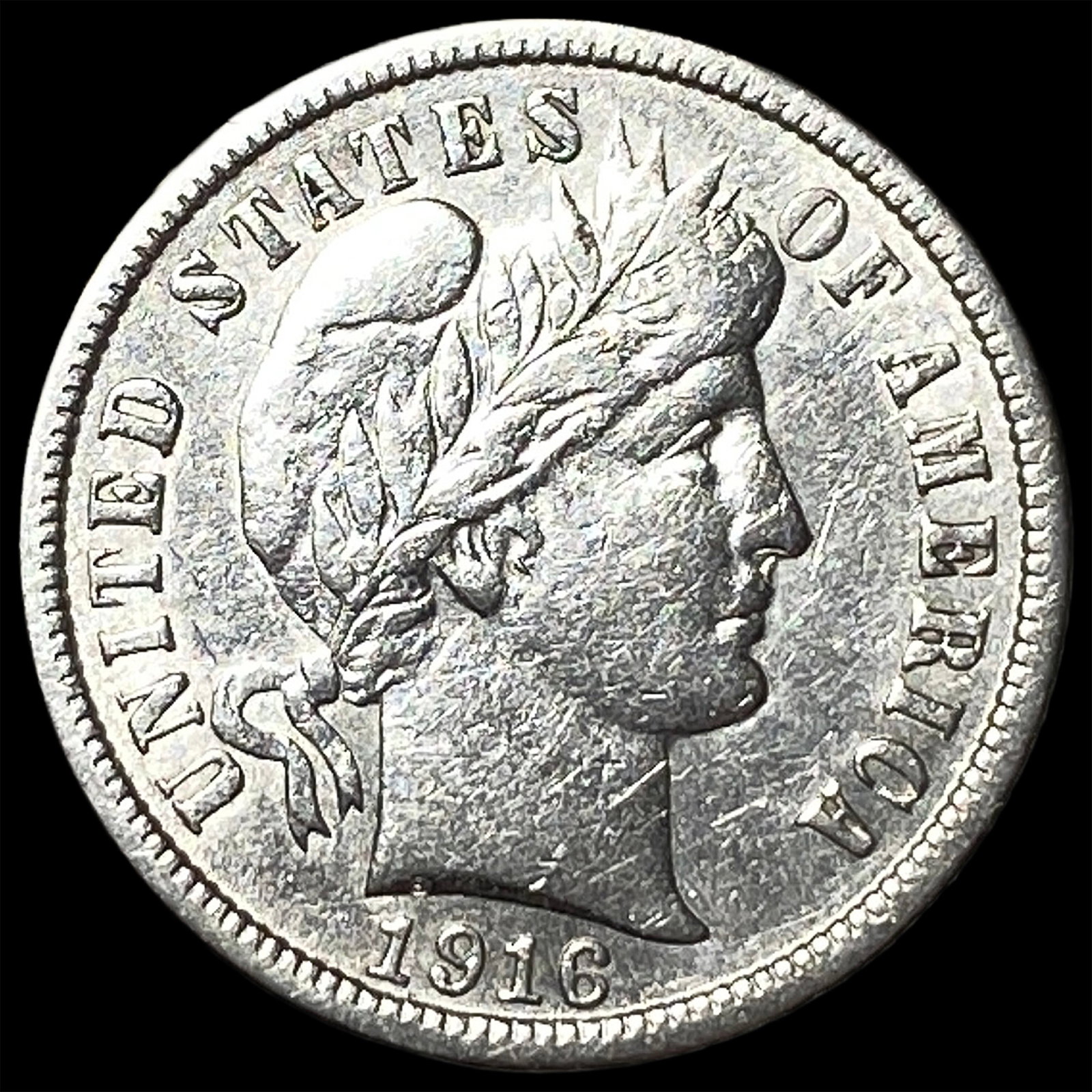 1916 Silver Barber Dime CLOSELY UNCIRCULATED: 1916 Silver Barber Dime CLOSELY UNCIRCULATED
