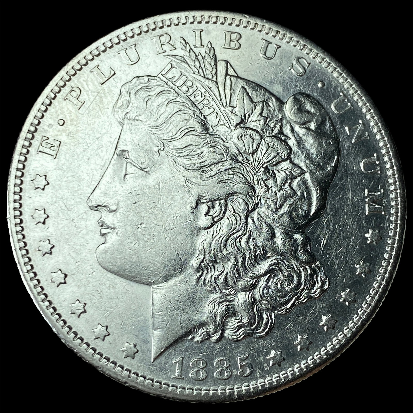 1885-S Silver Morgan Dollar LIGHTLY CIRCULATED: 1885-S Silver Morgan Dollar LIGHTLY CIRCULATED
