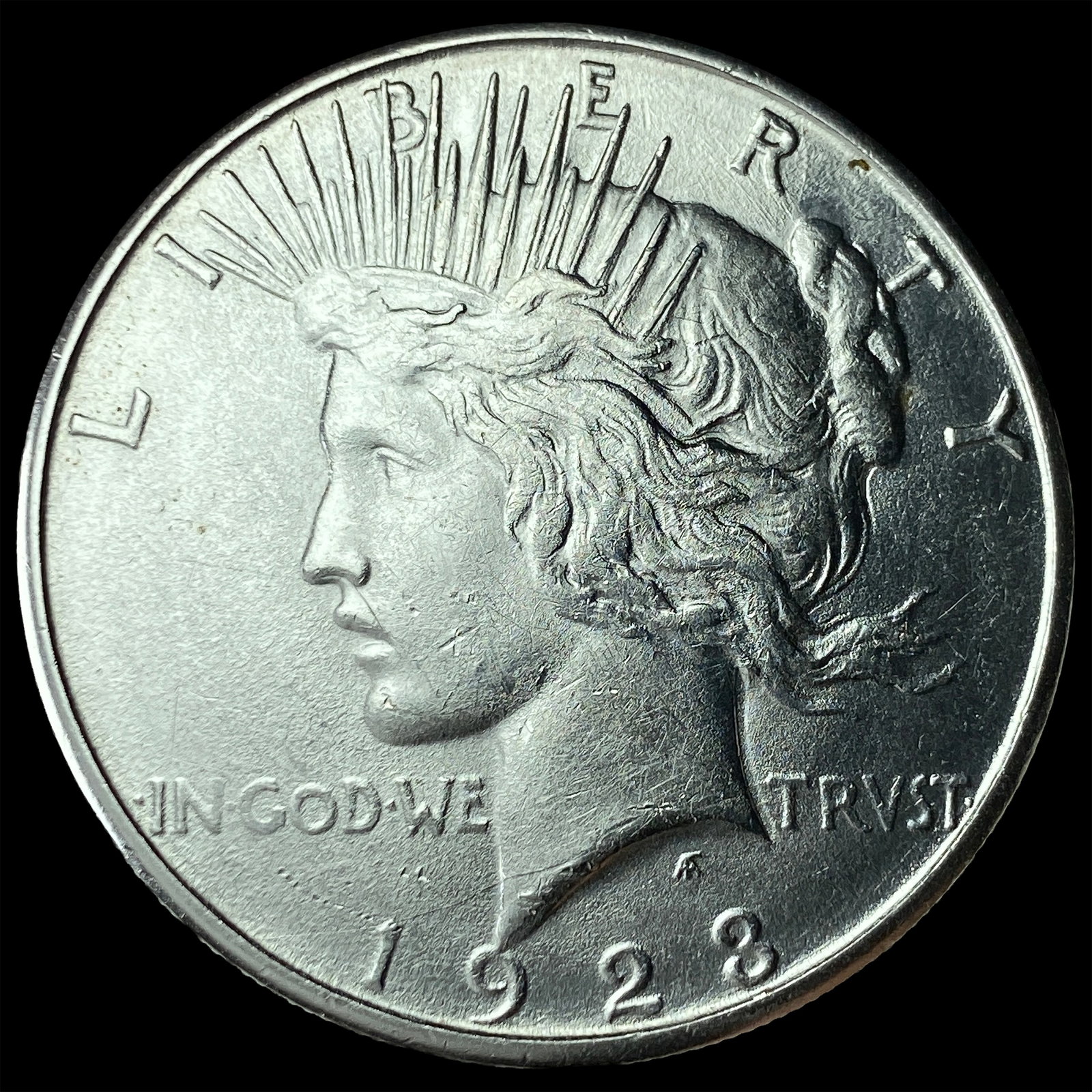 1923-S Silver Peace Dollar CHOICE AU: 1923-S Silver Peace Dollar CHOICE AU