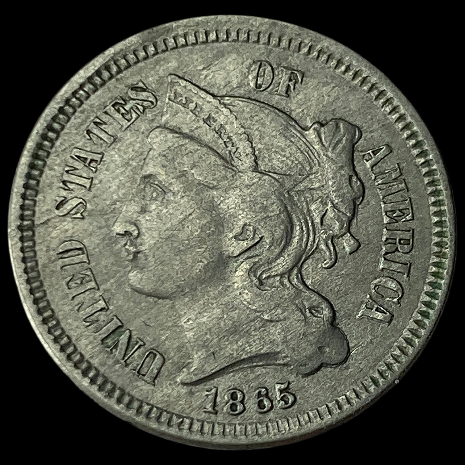 1865 Nickel Three-Cent Piece UNCIRCULATED (1 of 2)