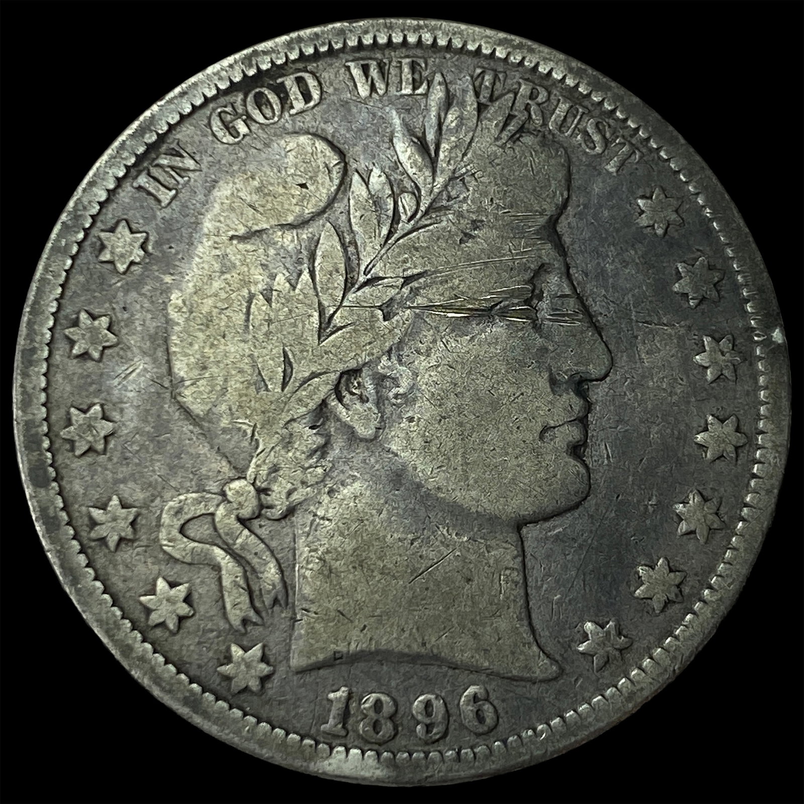 1896-O Silver Barber Half Dollar NEARLY UNCIRCULATED: 1896-O Silver Barber Half Dollar NEARLY UNCIRCULATED